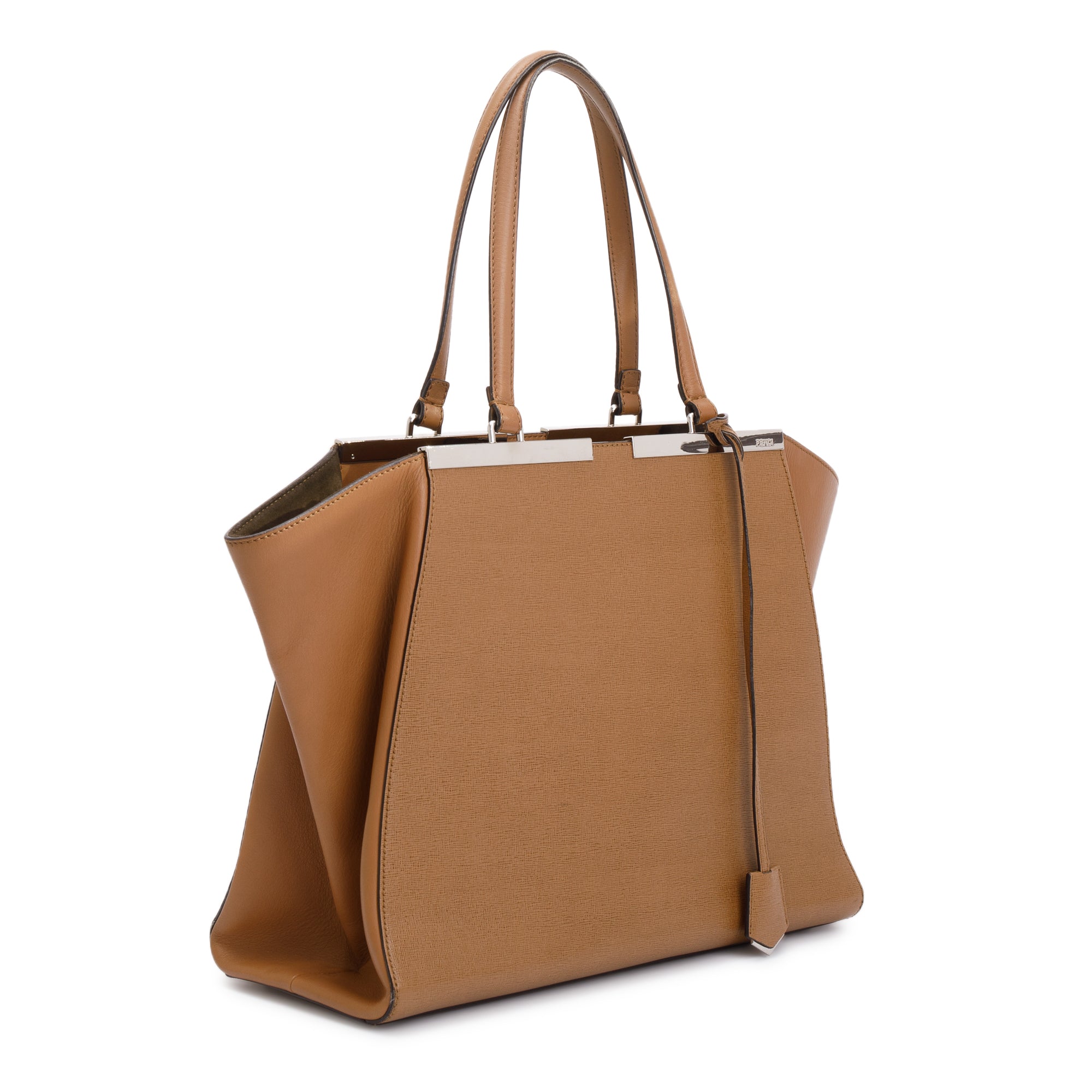 Fendi Brown Vitello Elite Leather Large 3Jours Tote