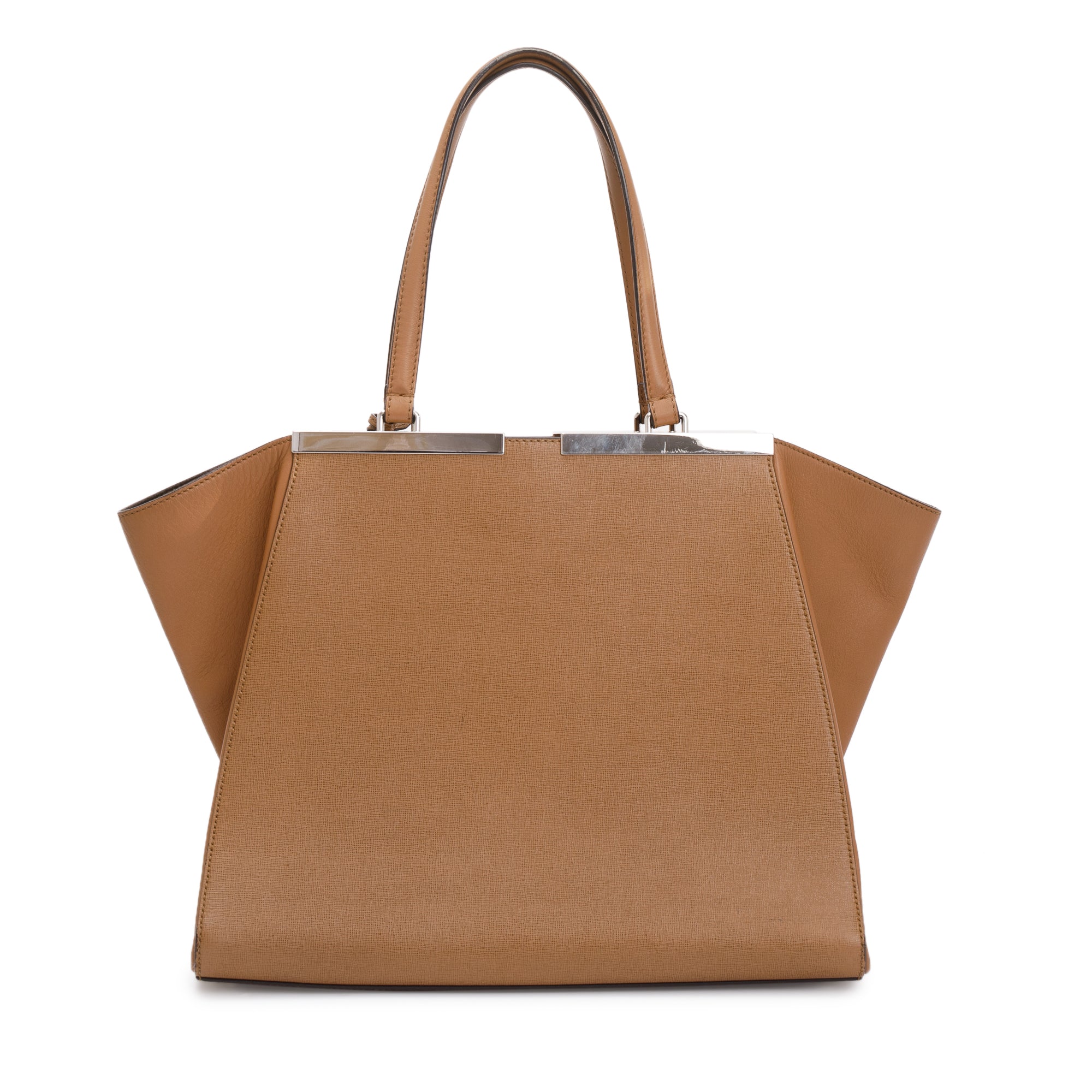 Fendi Brown Vitello Elite Leather Large 3Jours Tote