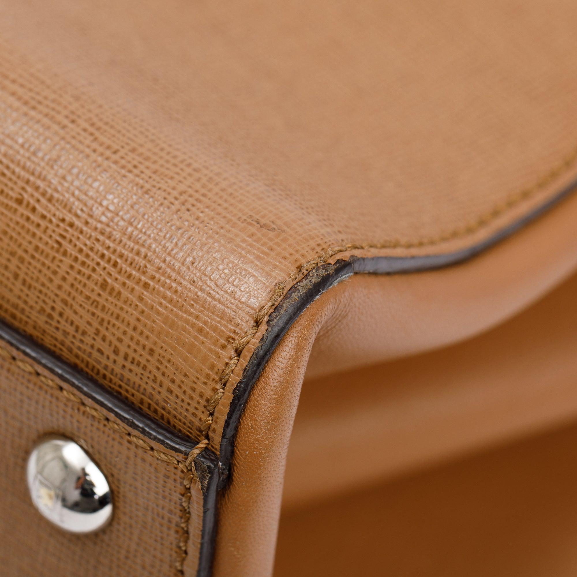 Fendi Brown Vitello Elite Leather Large 3Jours Tote