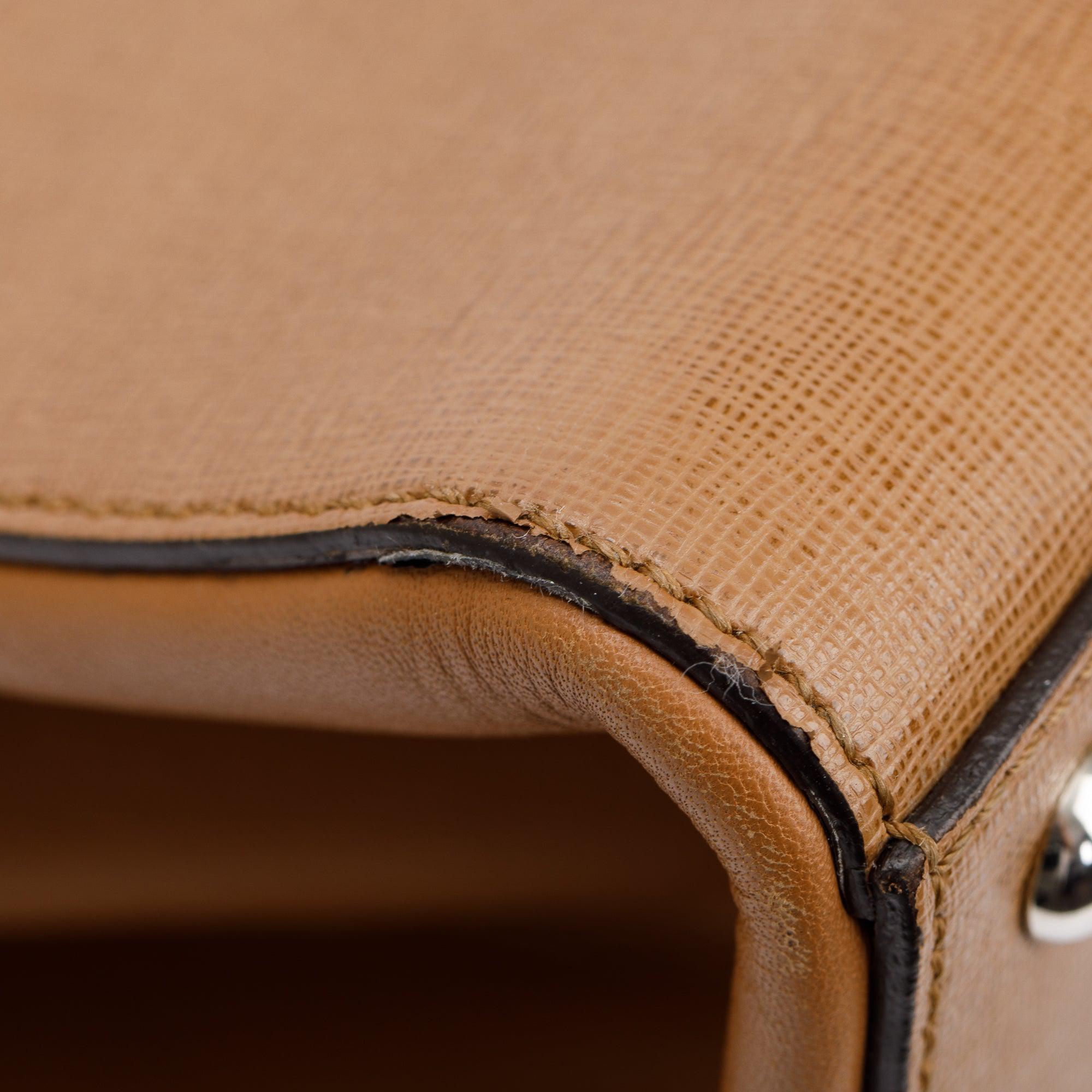 Fendi Brown Vitello Elite Leather Large 3Jours Tote