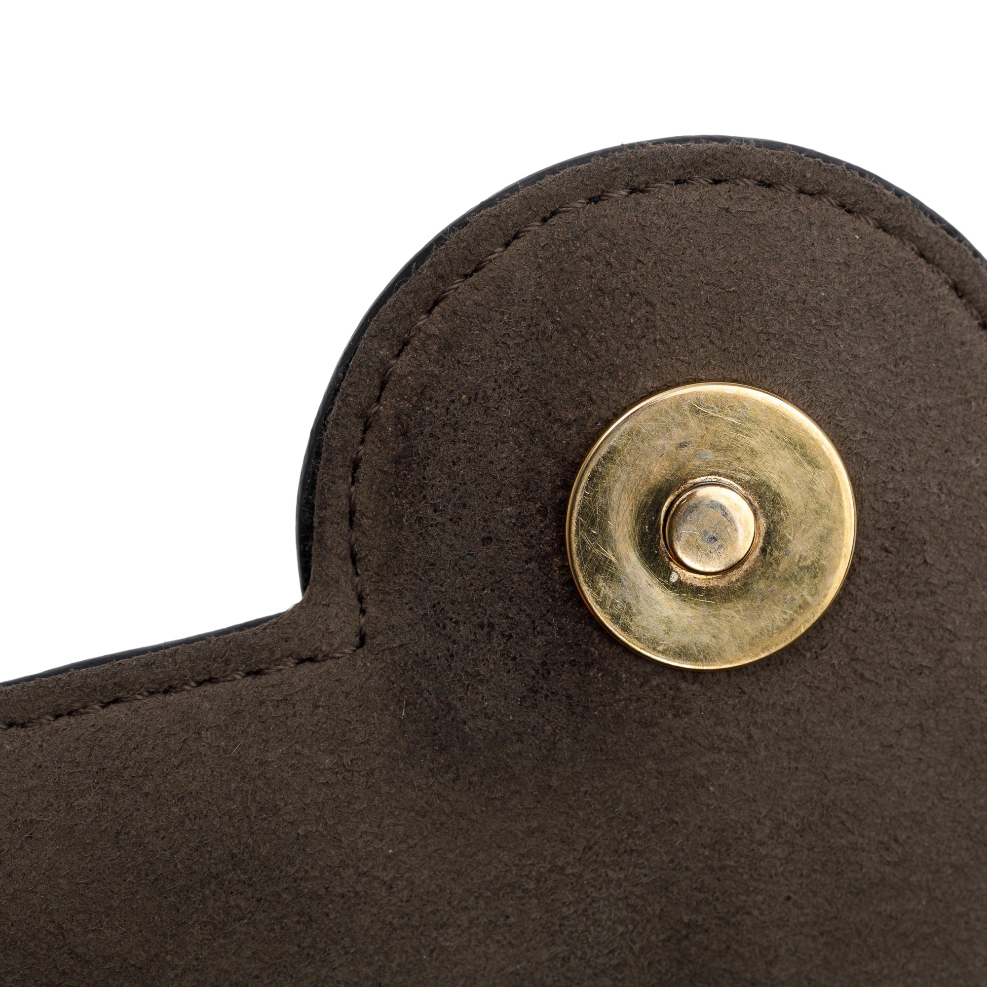 Fendi Brown Zucca Canvas Mini FF 1974 Logo Stamp Flap Shoulder Bag