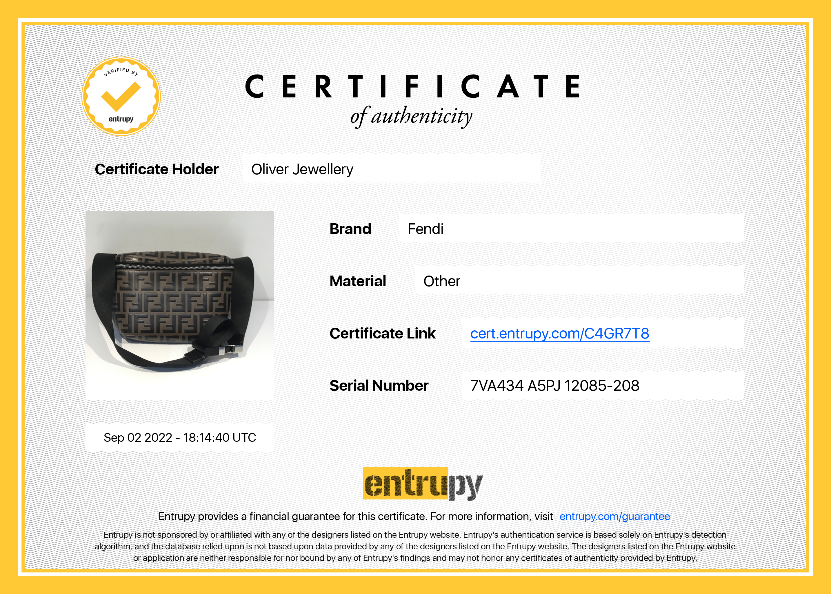 Fendi Embossed FF Belt Bag