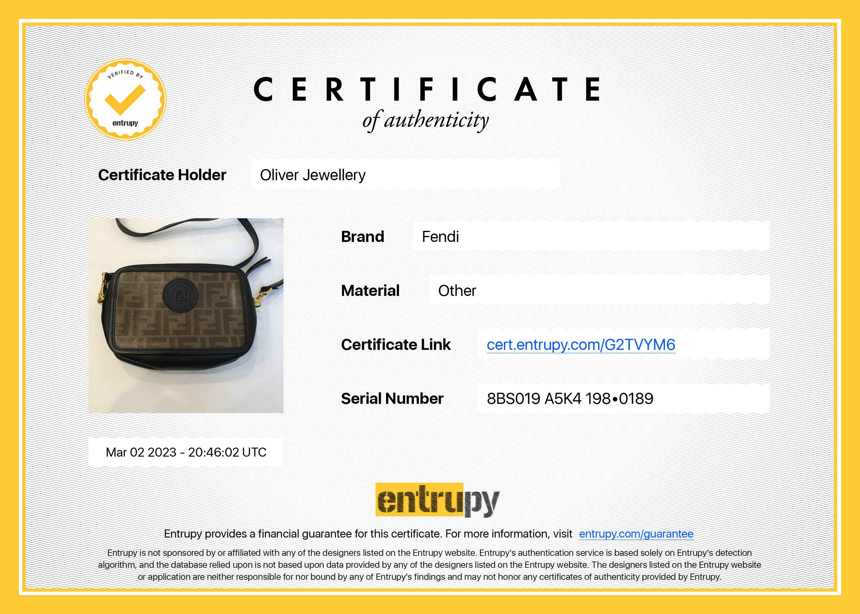 Fendi F is FF 1974 Stamp Camera Bag