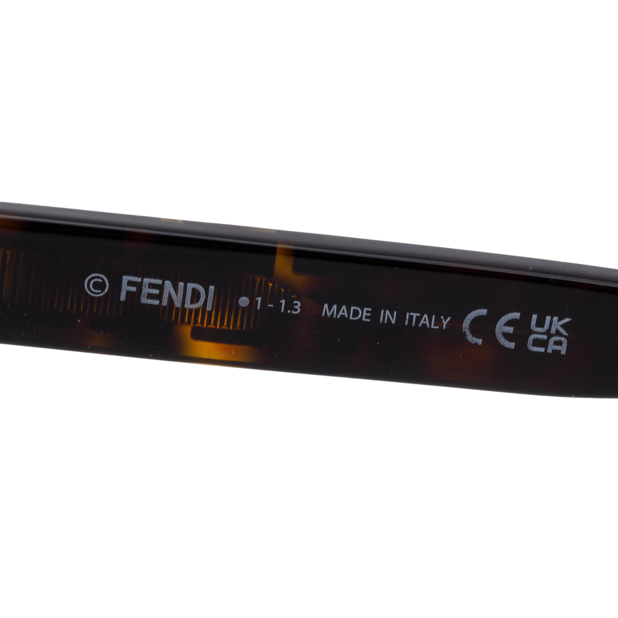 Fendi FE400088U Havana Acetate Cat-Eye Sunglasses w/ Pouch