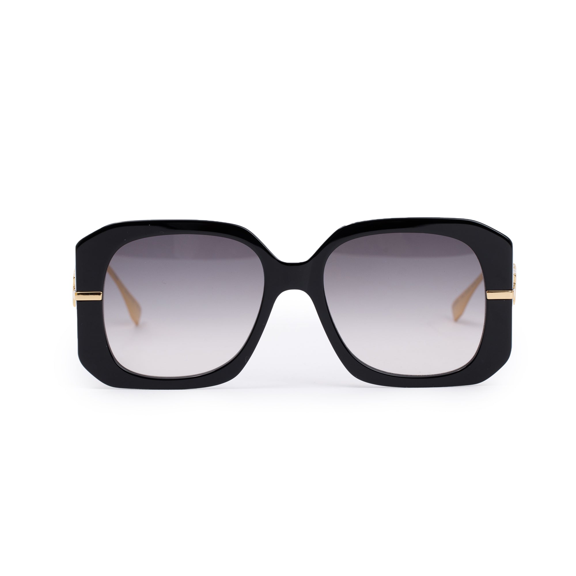 Fendi FE400651 Black Acetate Fendigraphy Logo Sunglasses w/ Box & Case