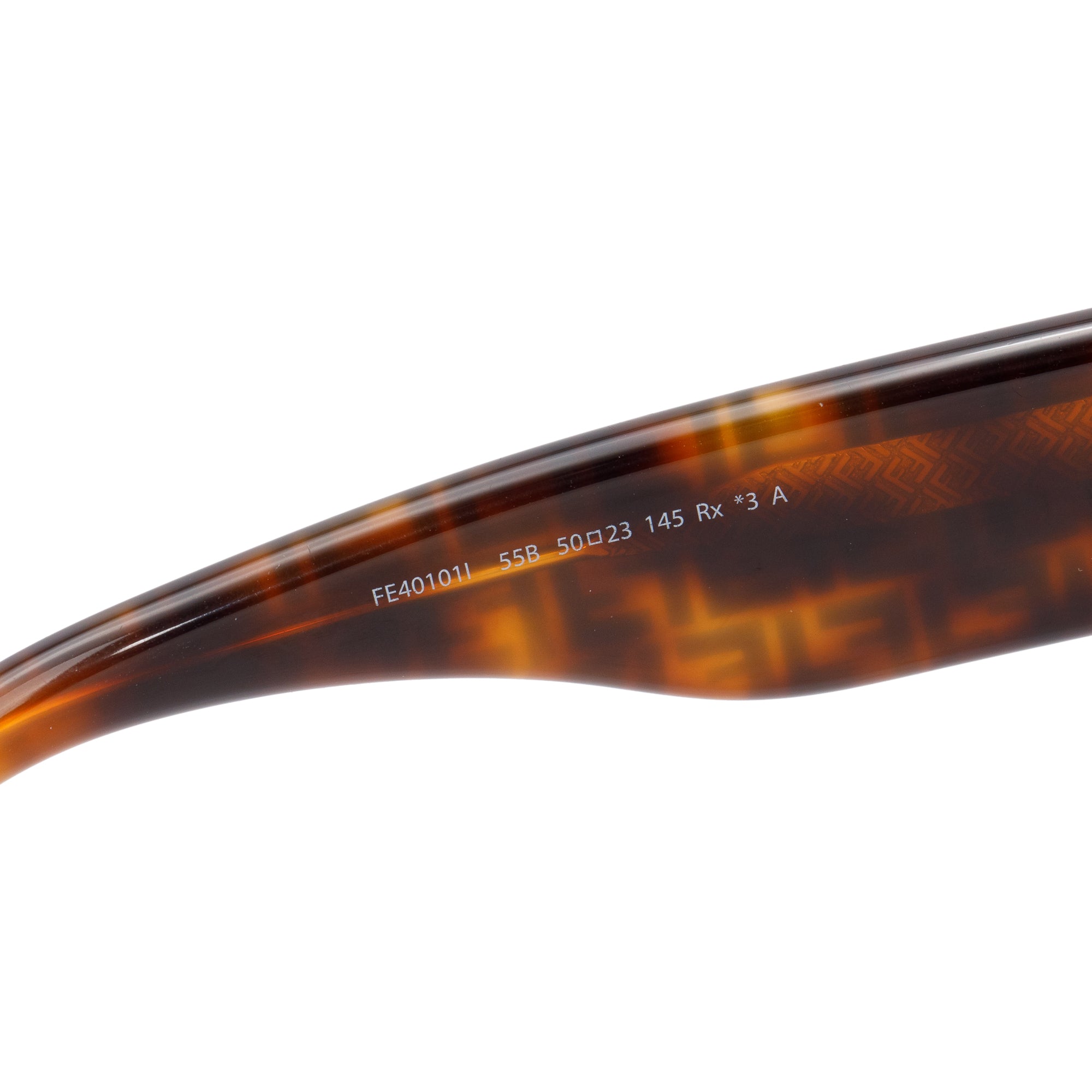 Fendi FE40101 Havana Acetate Square Sunglasses w/ Box