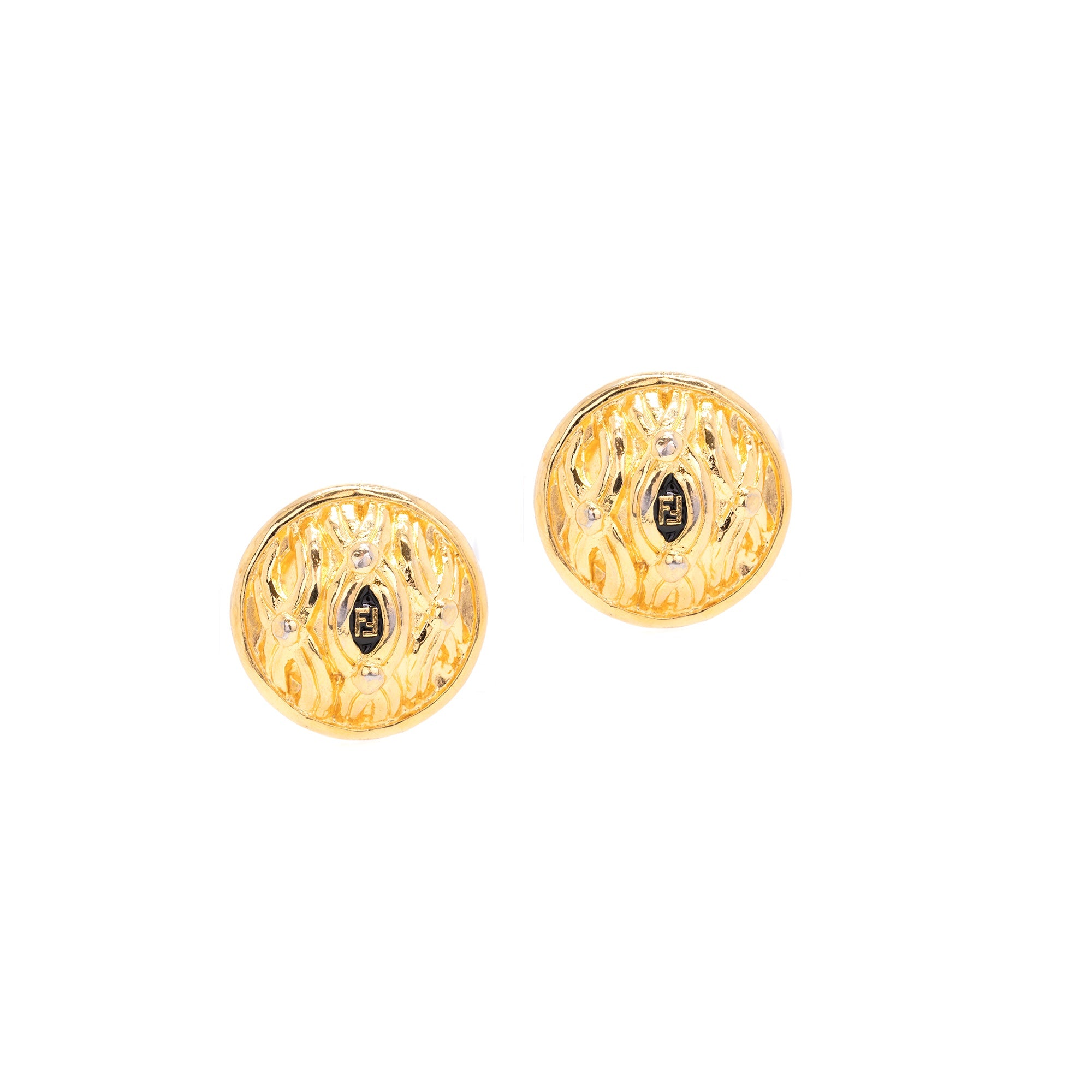 Fendi FF Logo Clip-On Earrings
