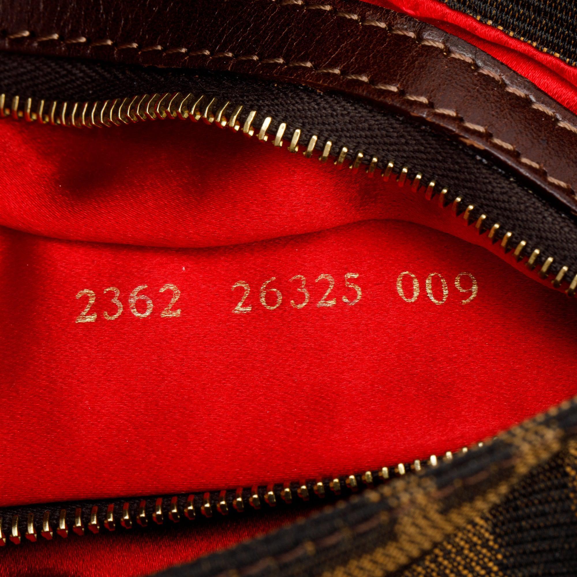 Fendi FF Zucca Floral Embroidered Beaded Mama Forever Baguette Shoulder Bag