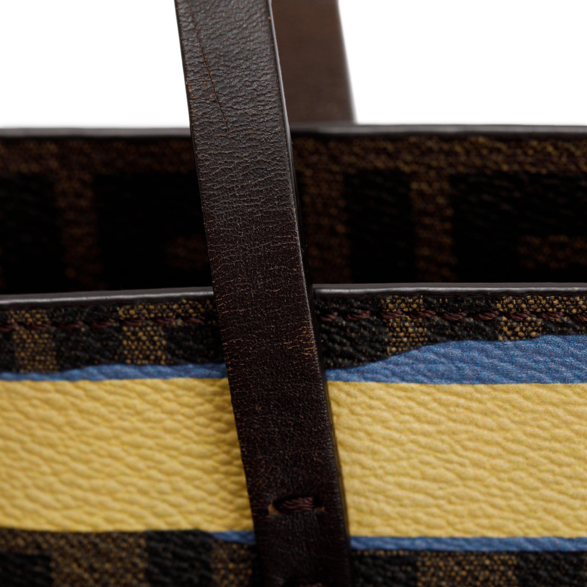 Fendi FF Zucca Spalmati Chalks Roll Tote