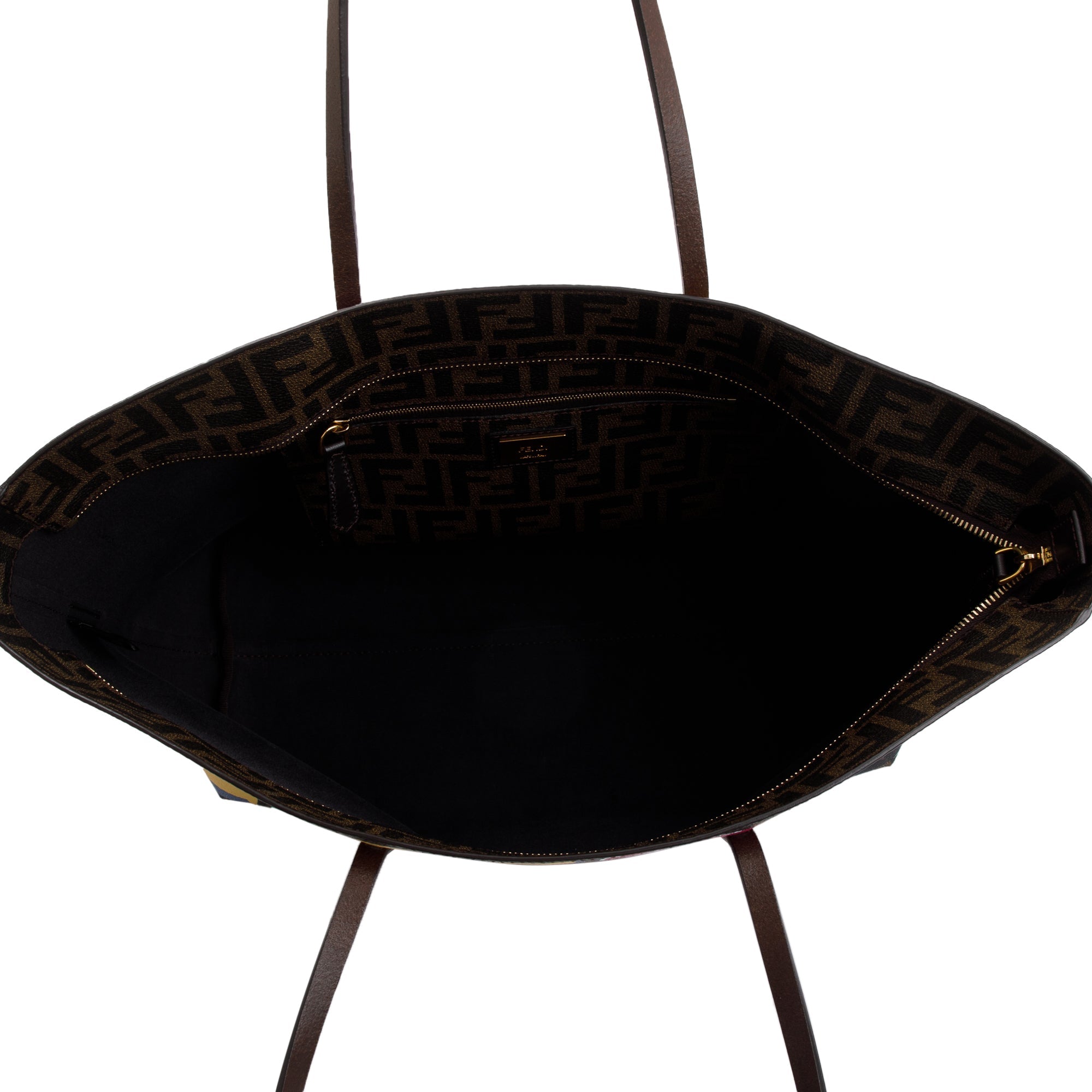 Fendi FF Zucca Spalmati Chalks Roll Tote