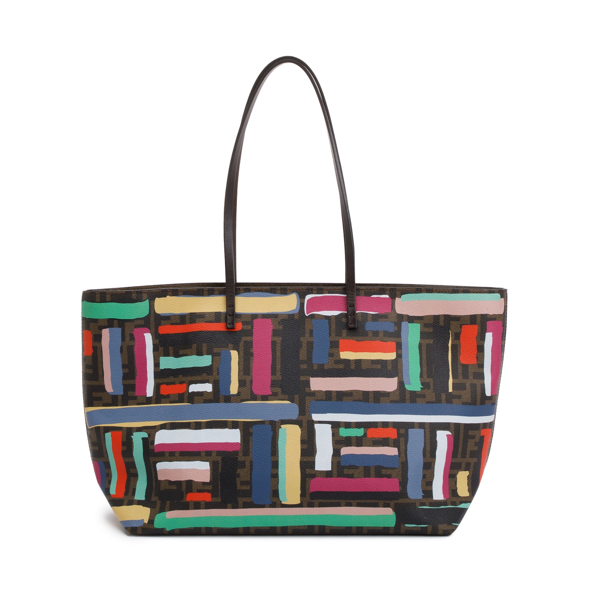 Fendi FF Zucca Spalmati Chalks Roll Tote