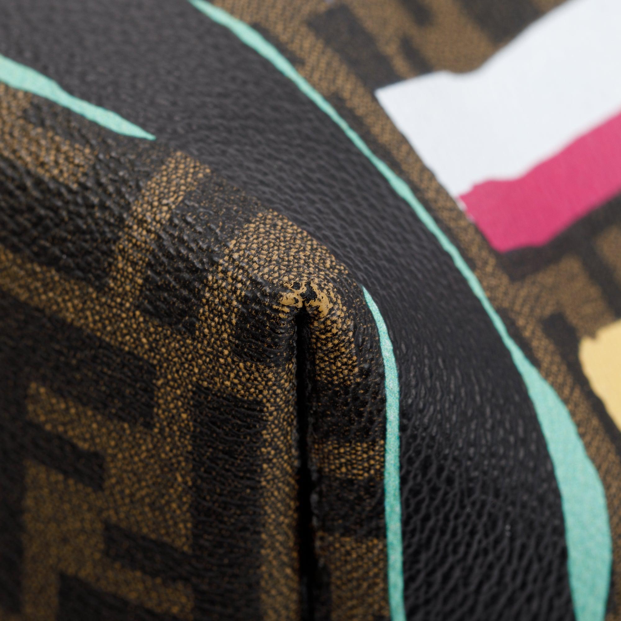 Fendi FF Zucca Spalmati Chalks Roll Tote