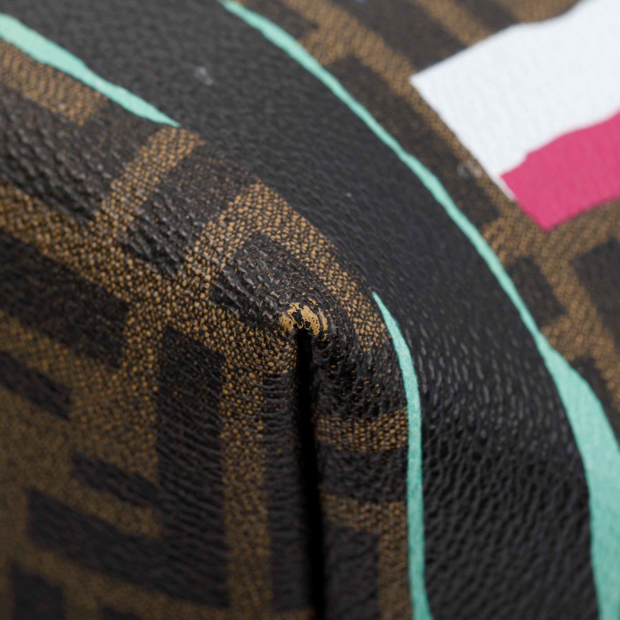 Fendi FF Zucca Spalmati Chalks Roll Tote