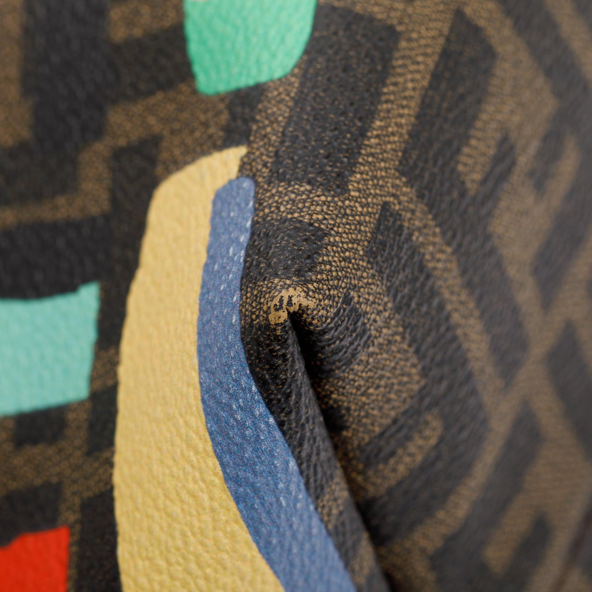 Fendi FF Zucca Spalmati Chalks Roll Tote