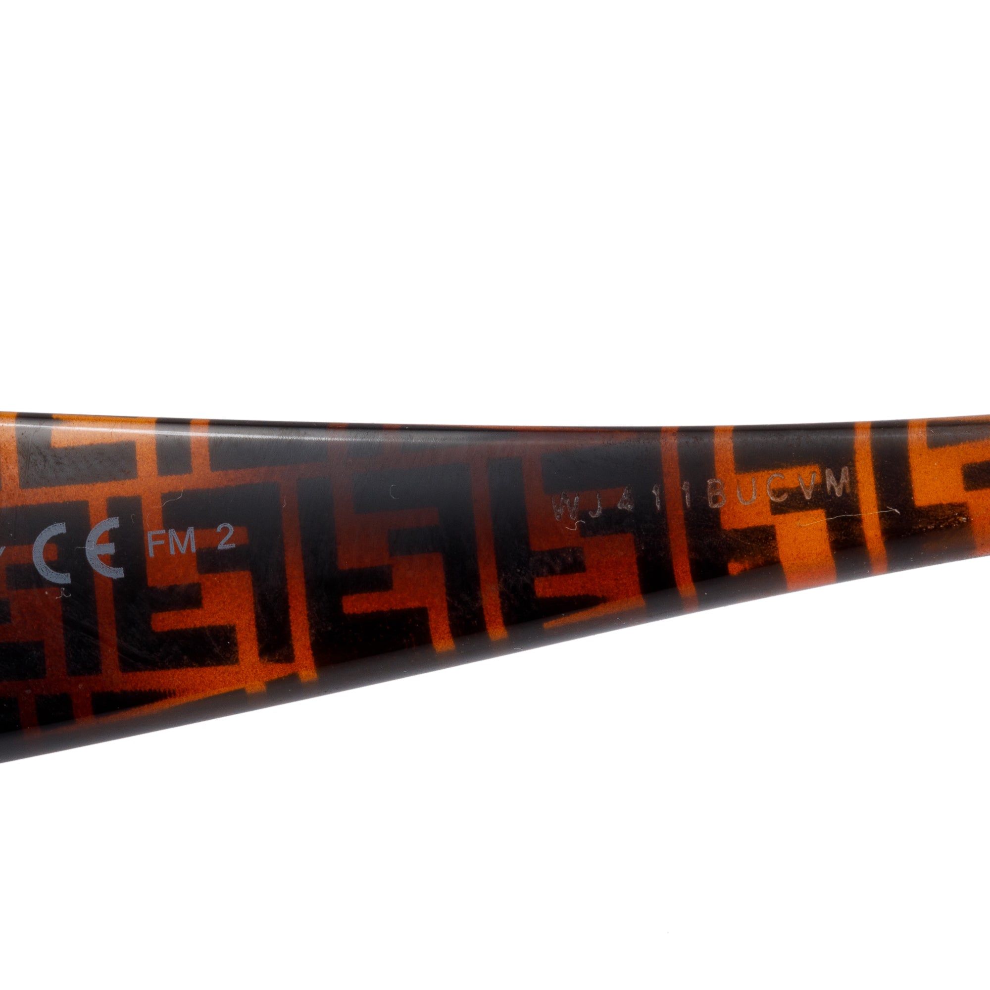 Fendi FF0359/G/S FF Zucca Havana Acetate Fendi First Square Sunglasses w/ Case & Authenticity Card