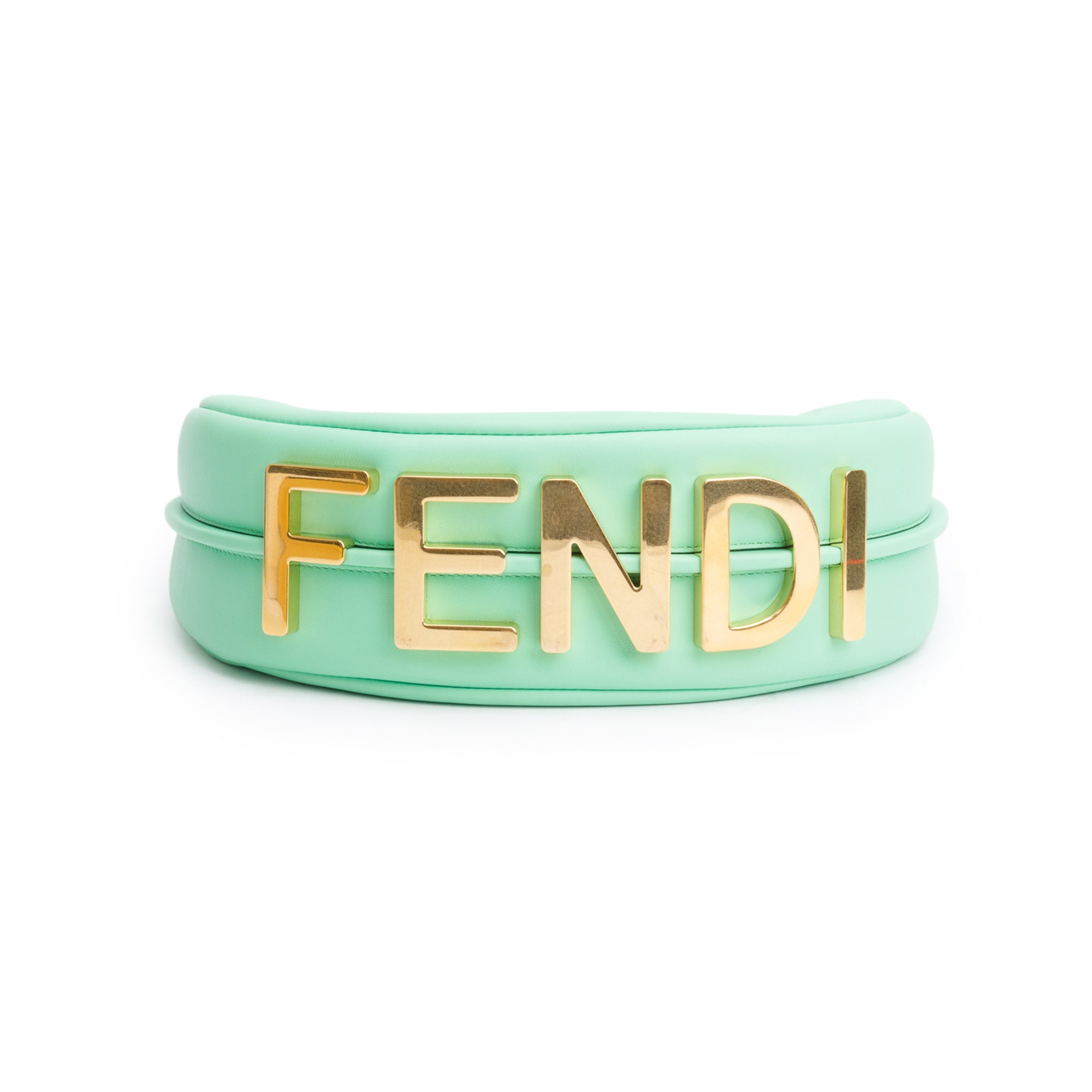 Fendi Green Calf Leather Small Fendigraphy Bag w/ Box