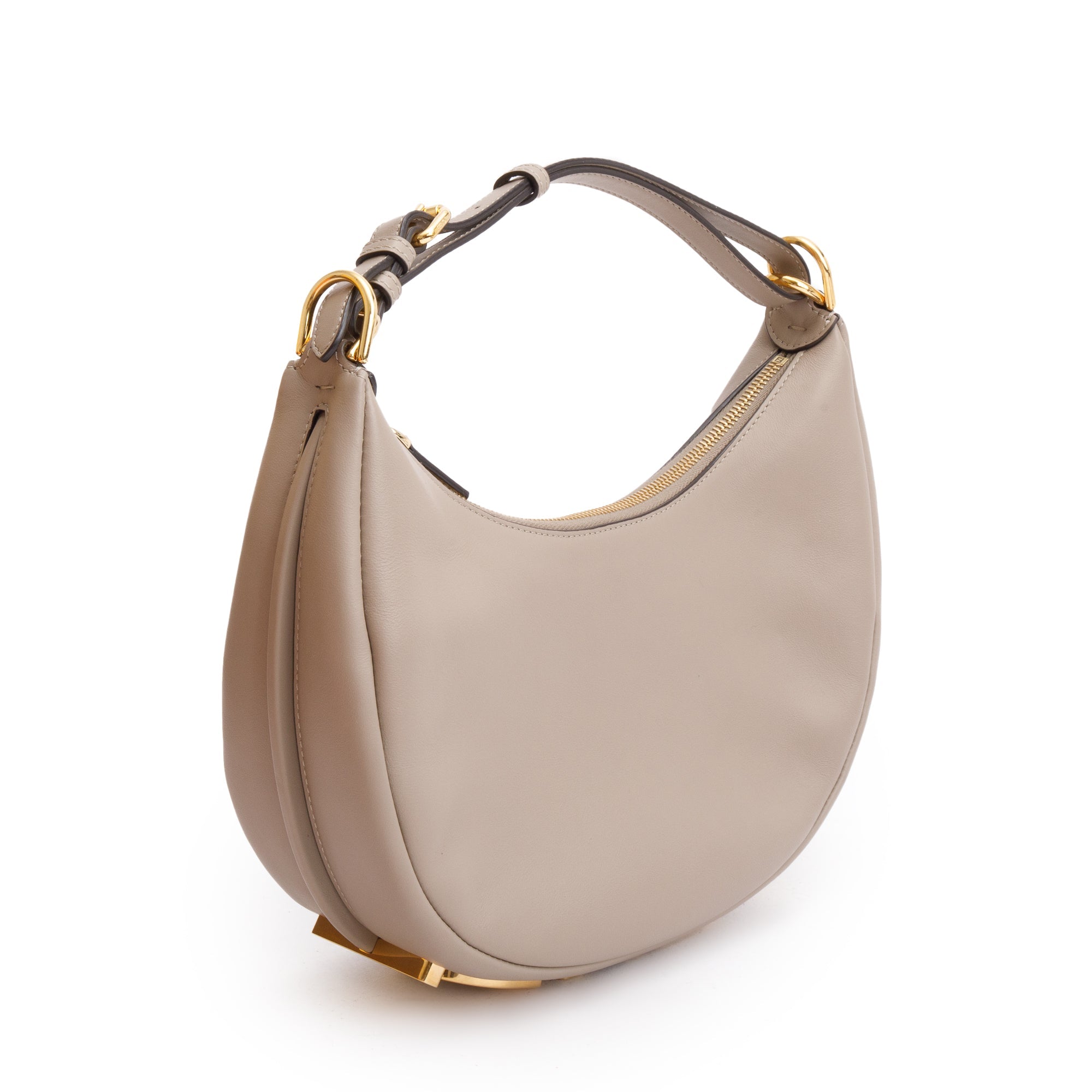 Fendi Grey Calf Leather Small Fendigraphy Bag w/ Box & Receipt