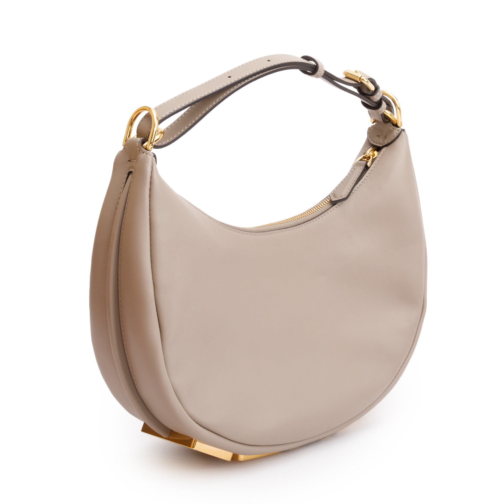 Fendi Grey Calf Leather Small Fendigraphy Bag w/ Box & Receipt