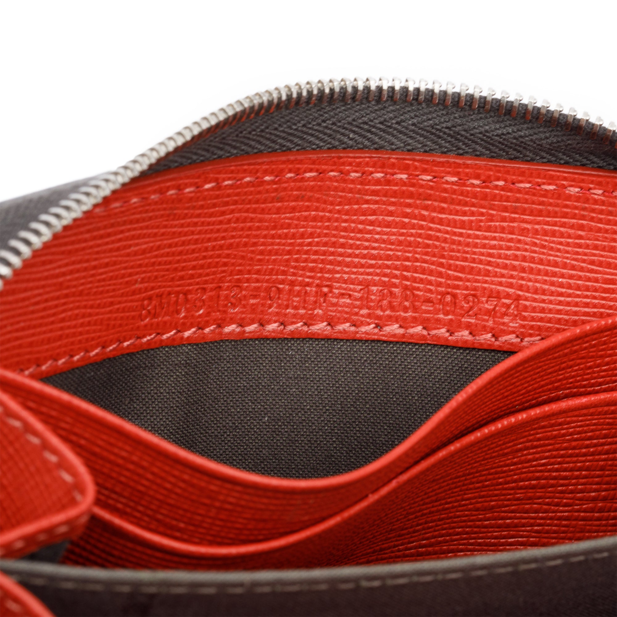 Fendi Grey & Multicolor Vitello Elite Leather Monster Eye Compact Zipped Wallet w/ Box