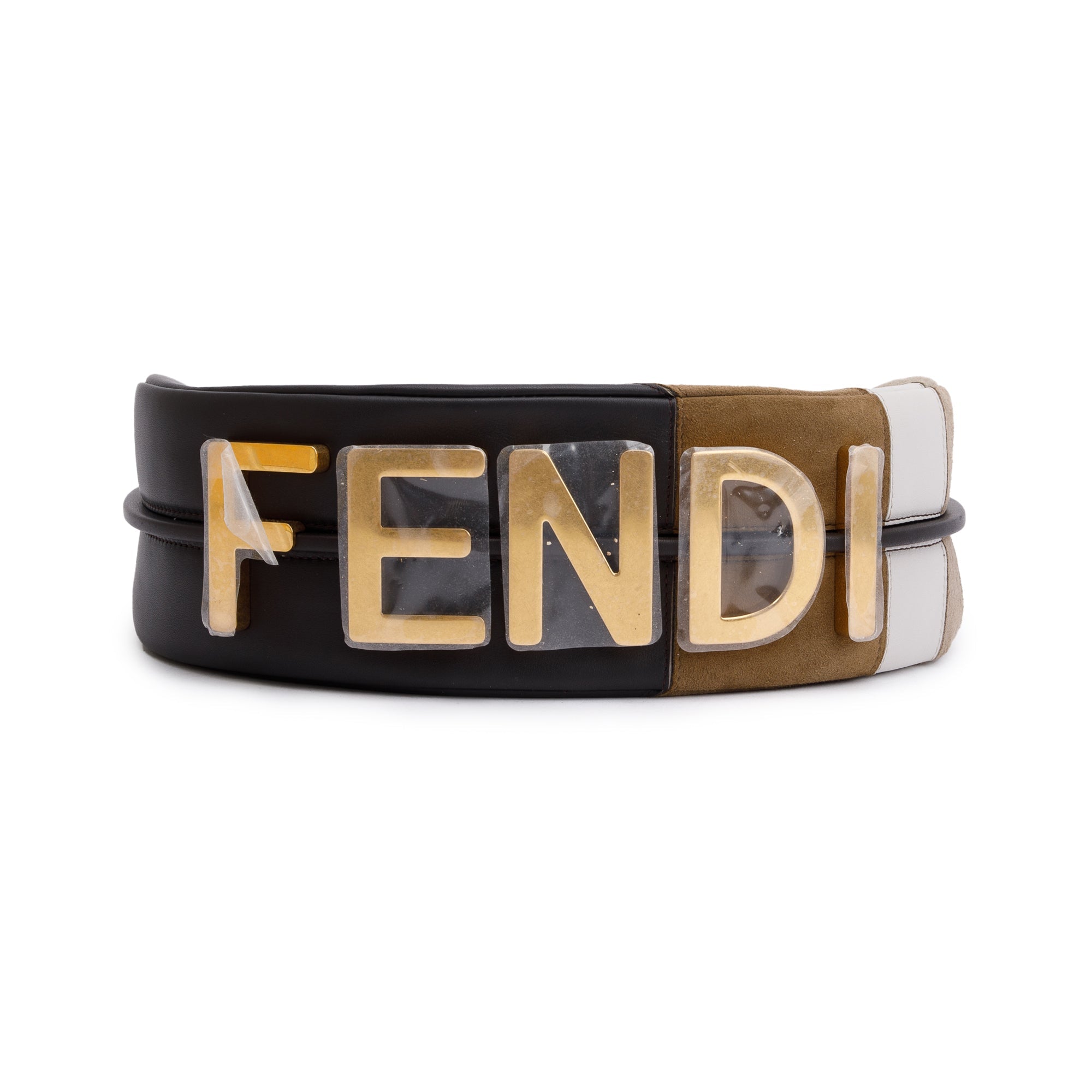 Fendi Grigio Multicolor Ebano Vitello Seta Suede Goatskin Small Rainbow Fendigraphy Bag w/ Box