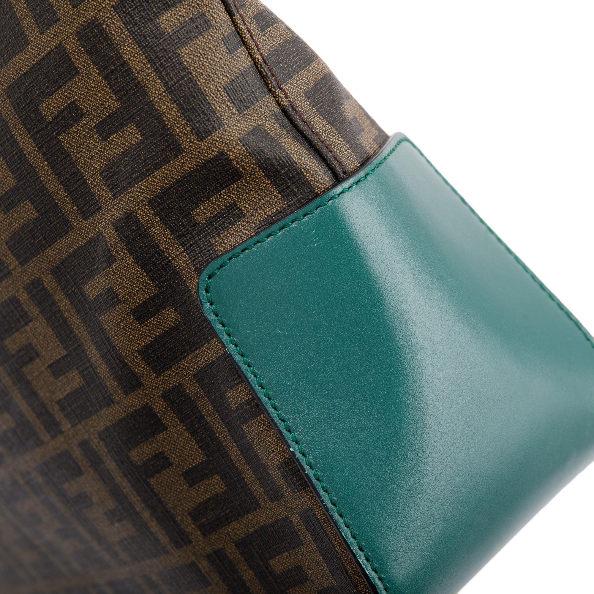 Fendi Leather-Trimmed FF Zucca Tote w/ Strap