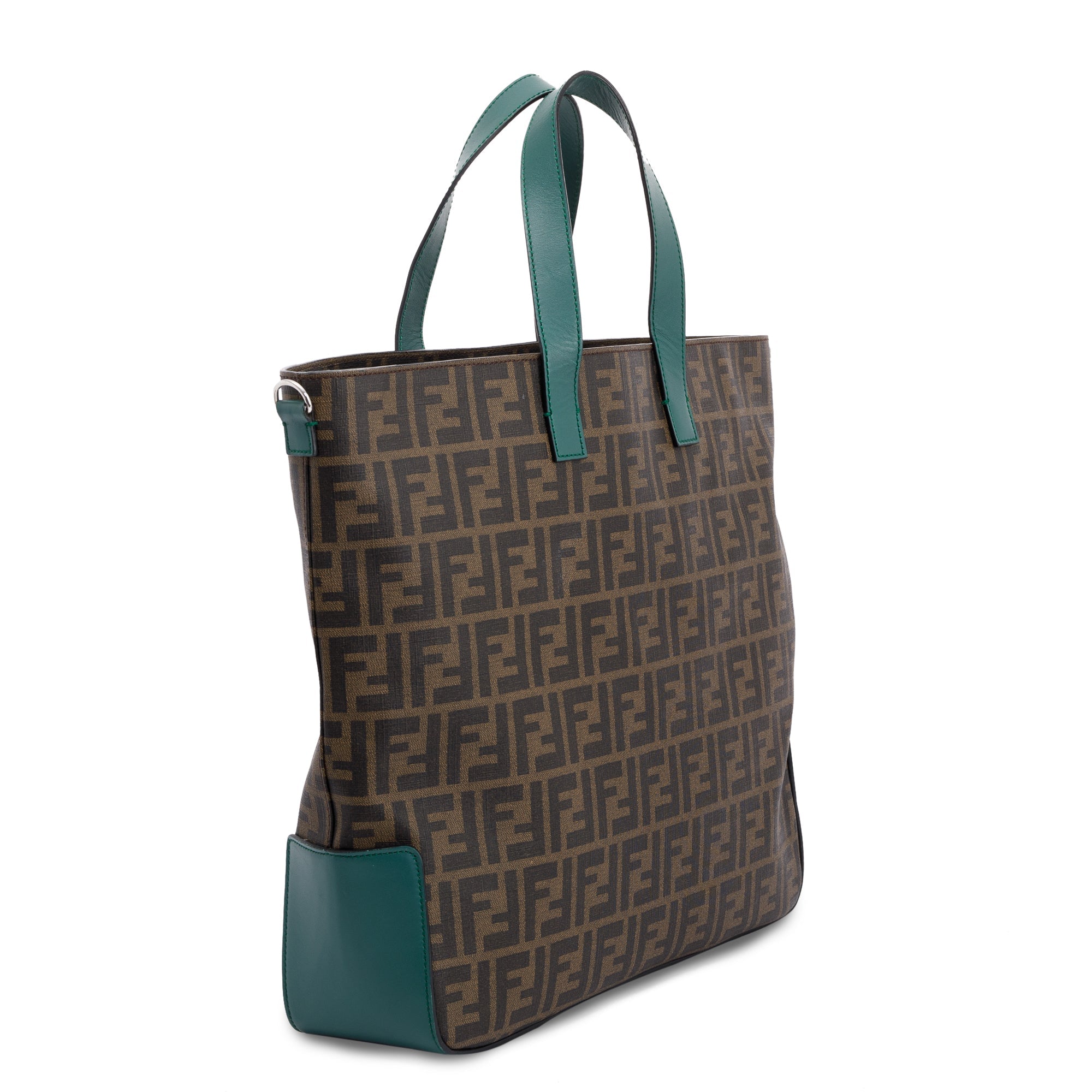 Fendi Leather-Trimmed FF Zucca Tote w/ Strap