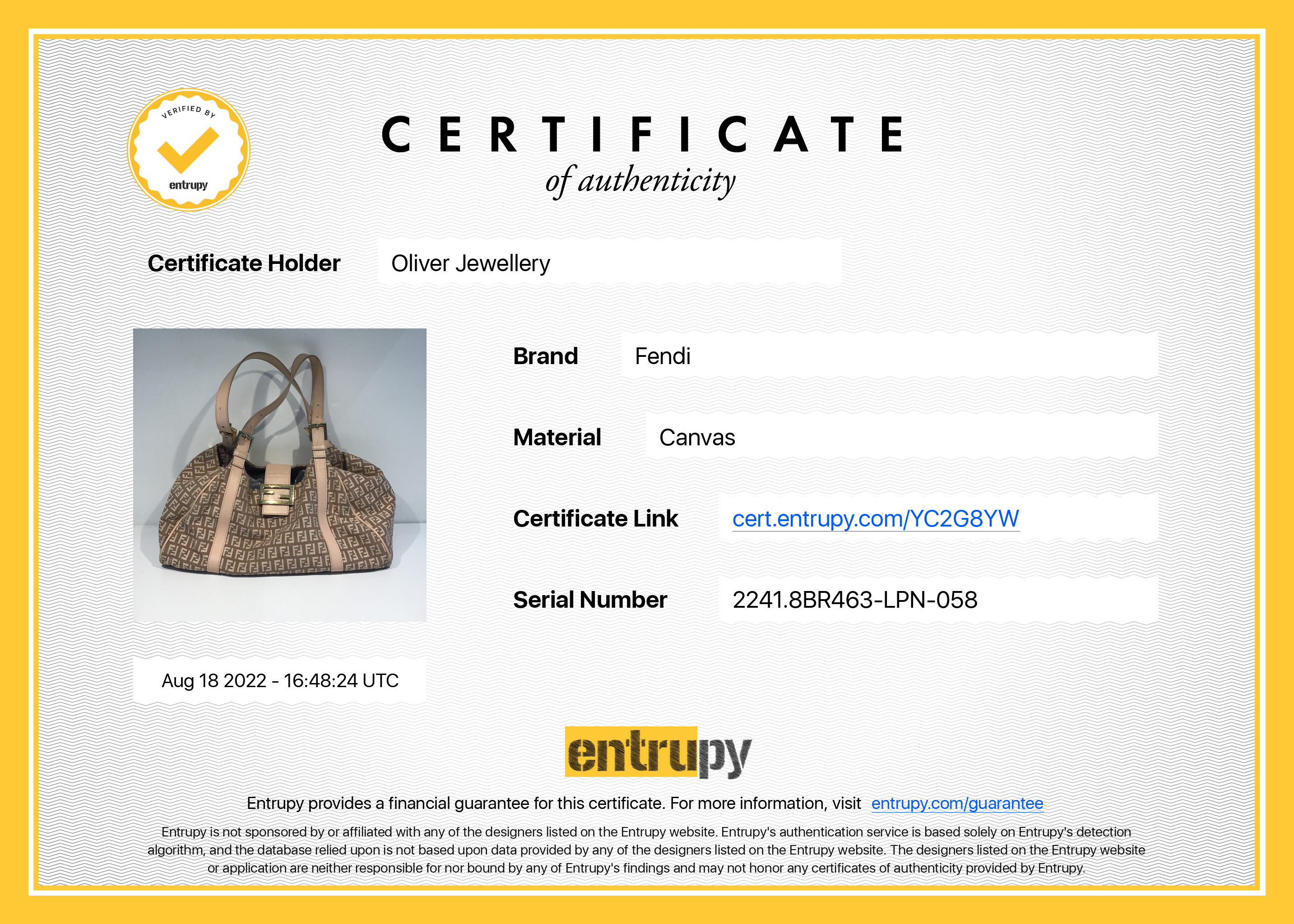 Fendi Leather-Trimmed Zucchino Shoulder Bag