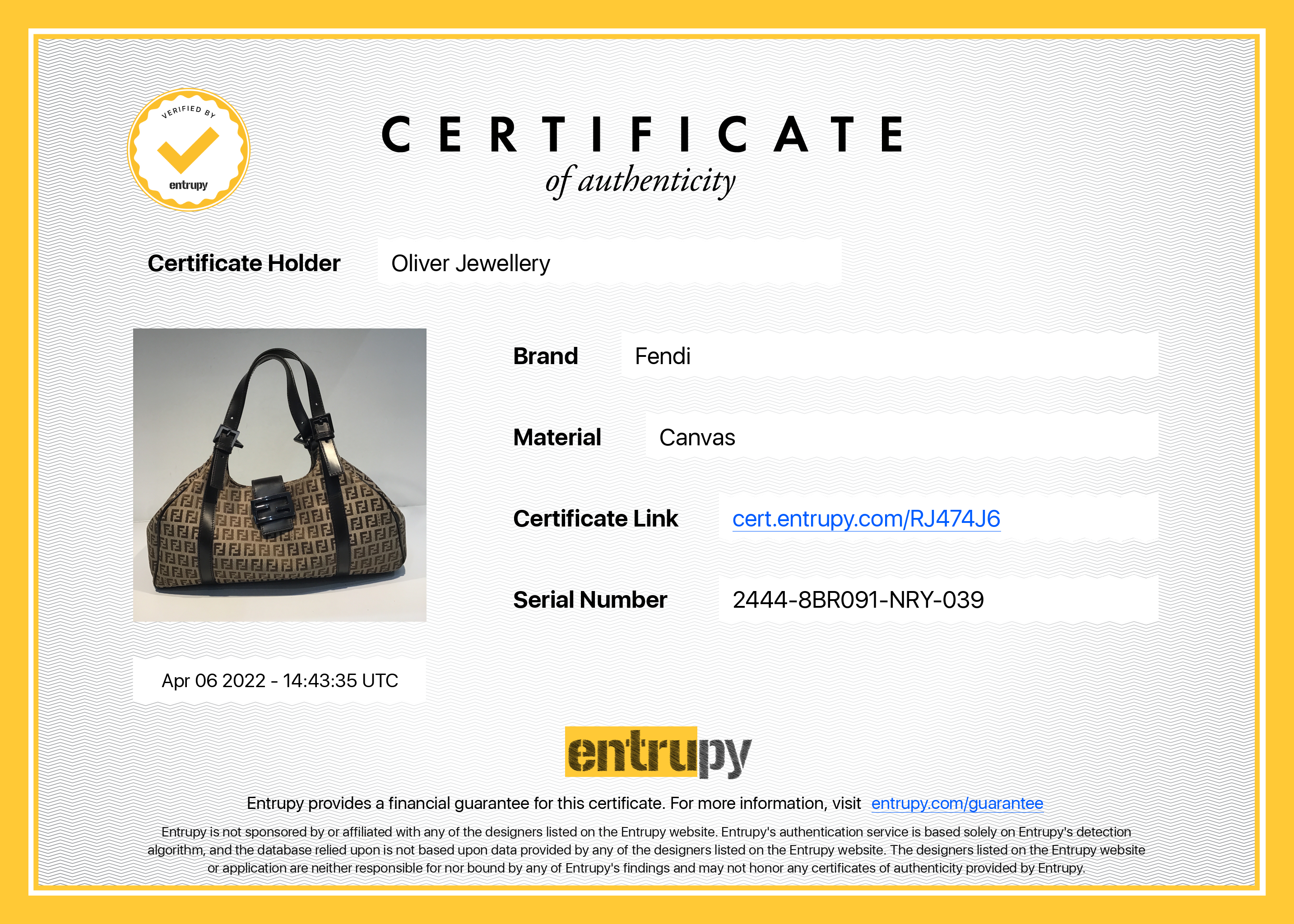 Fendi Leather-Trimmed Zucchino Tote