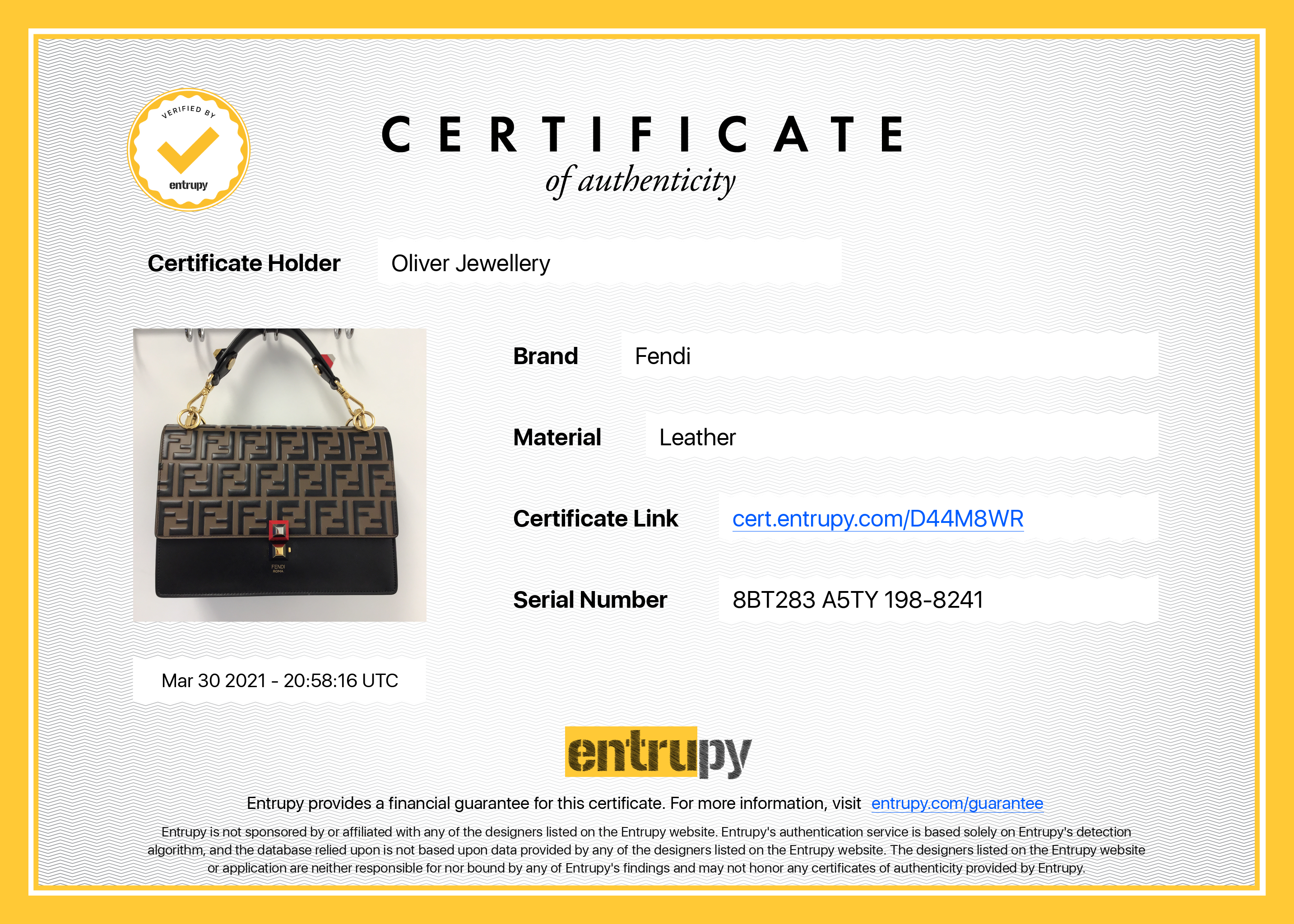 Fendi Medium Zucca Leather Kan I Liberty Shoulder Bag