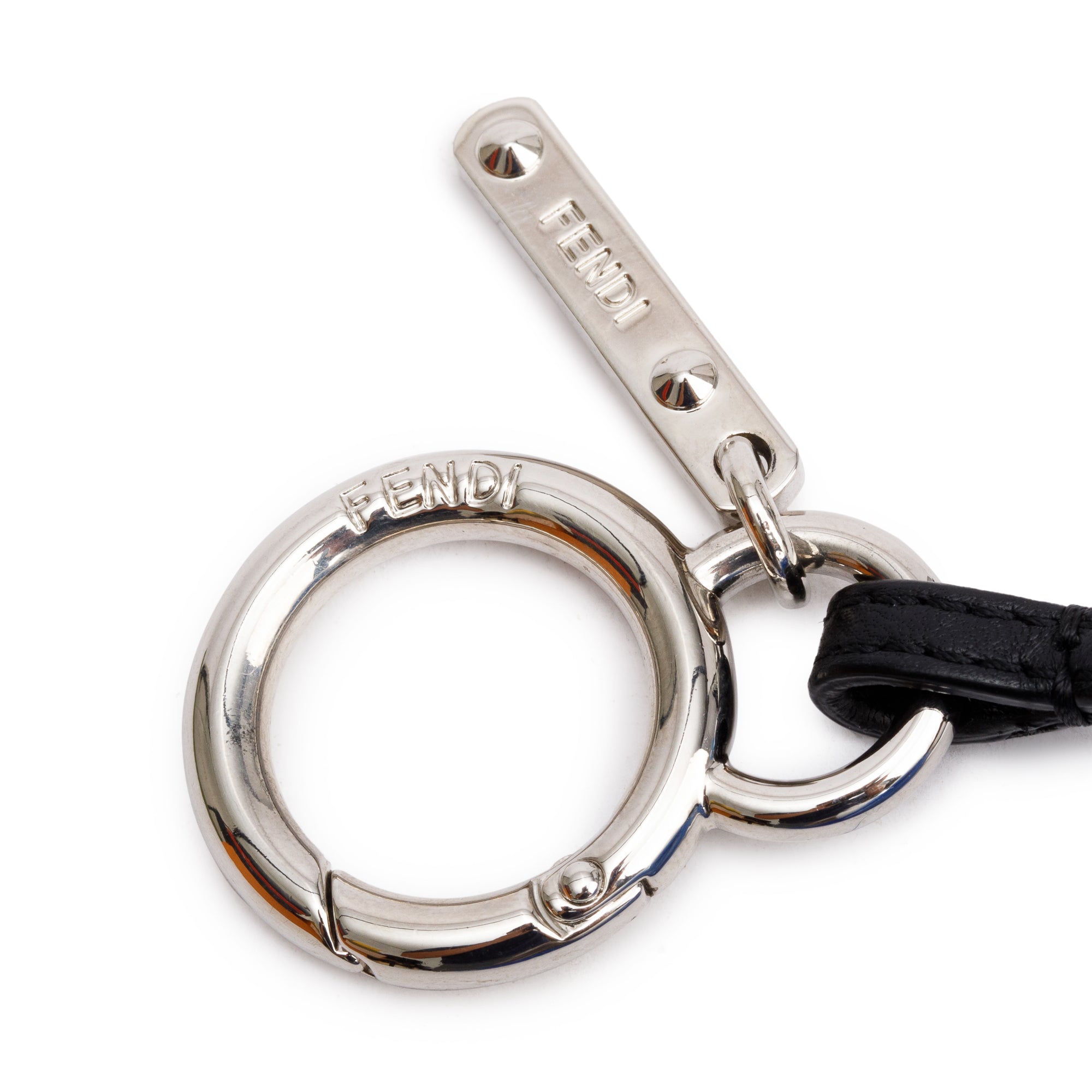 Fendi Mink Fox Fur Mini Karlito Bag Charm Keychain w/ Box