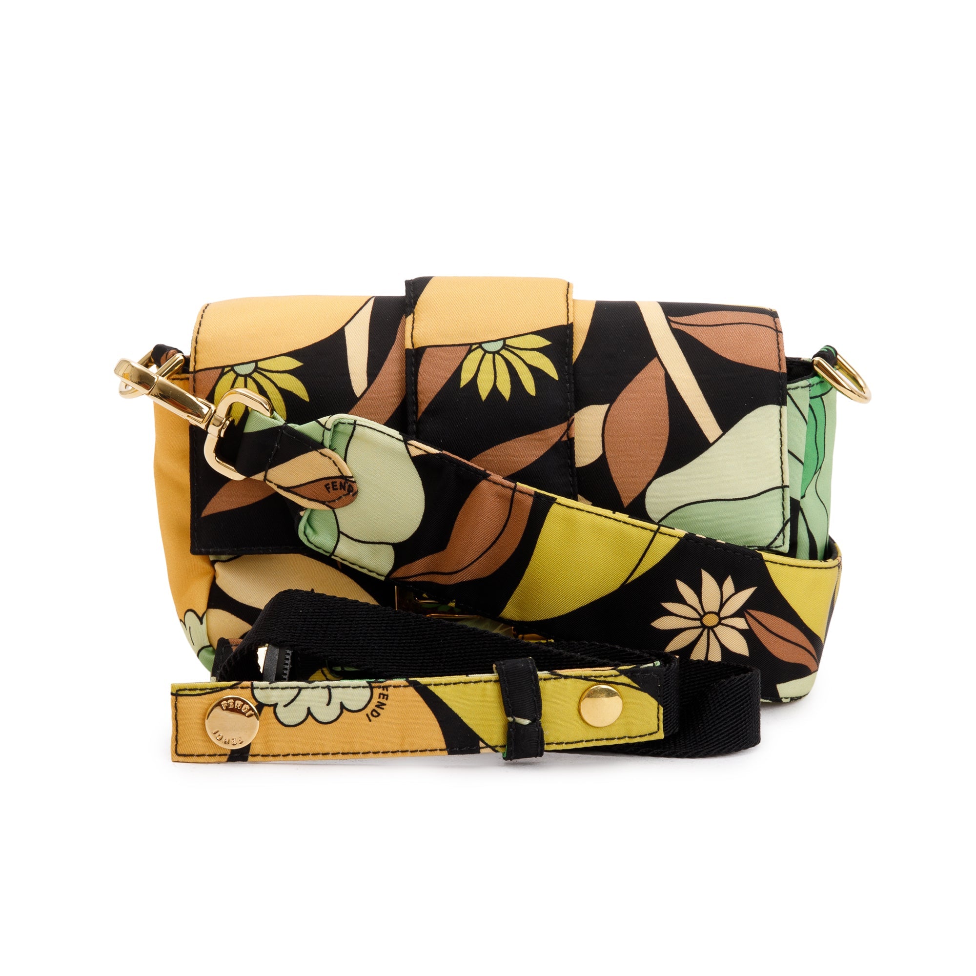 Fendi Multicolour Printed Nylon Baguette Belt Bag w/ Box