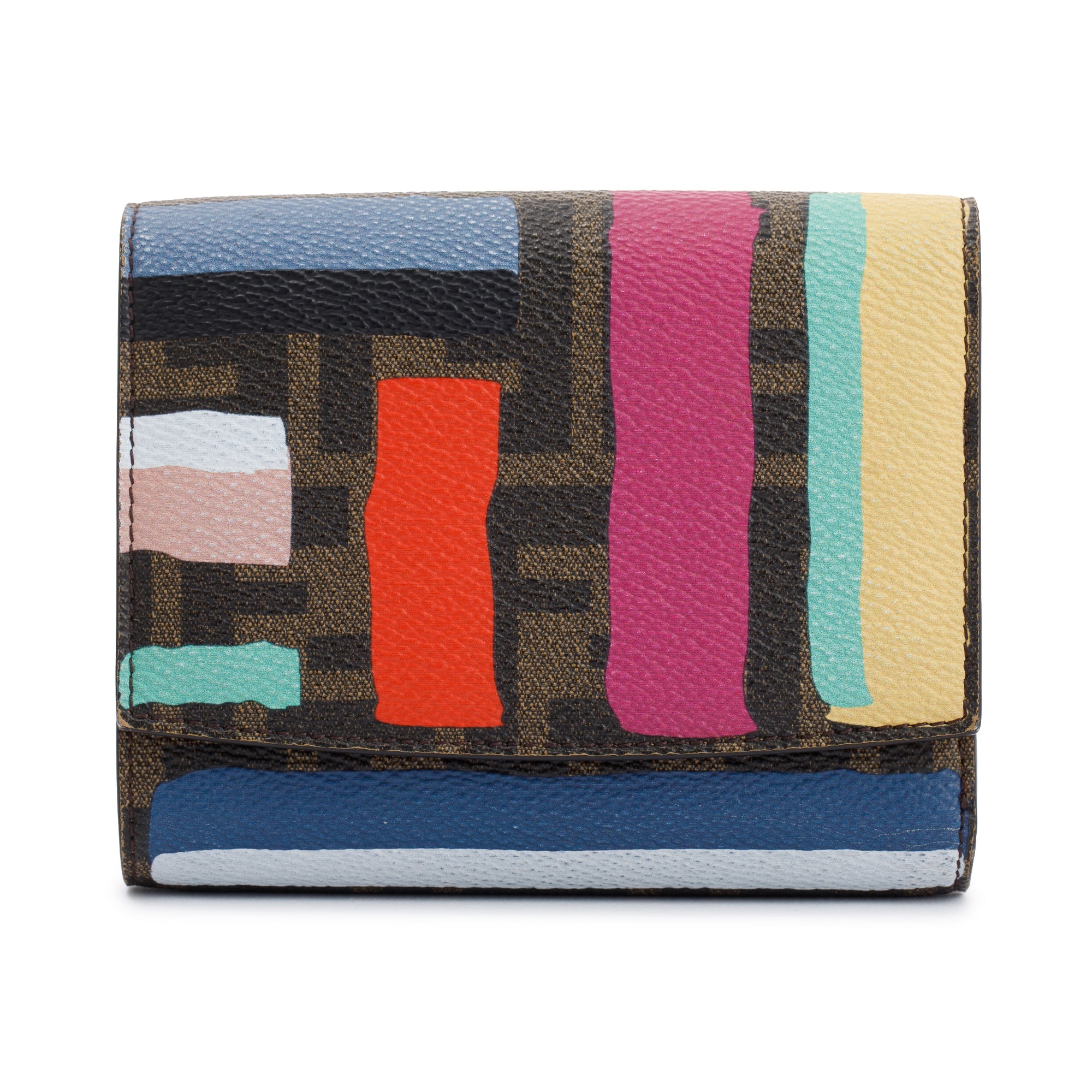 Fendi Multicolour Zucca Compact Wallet w/ Box