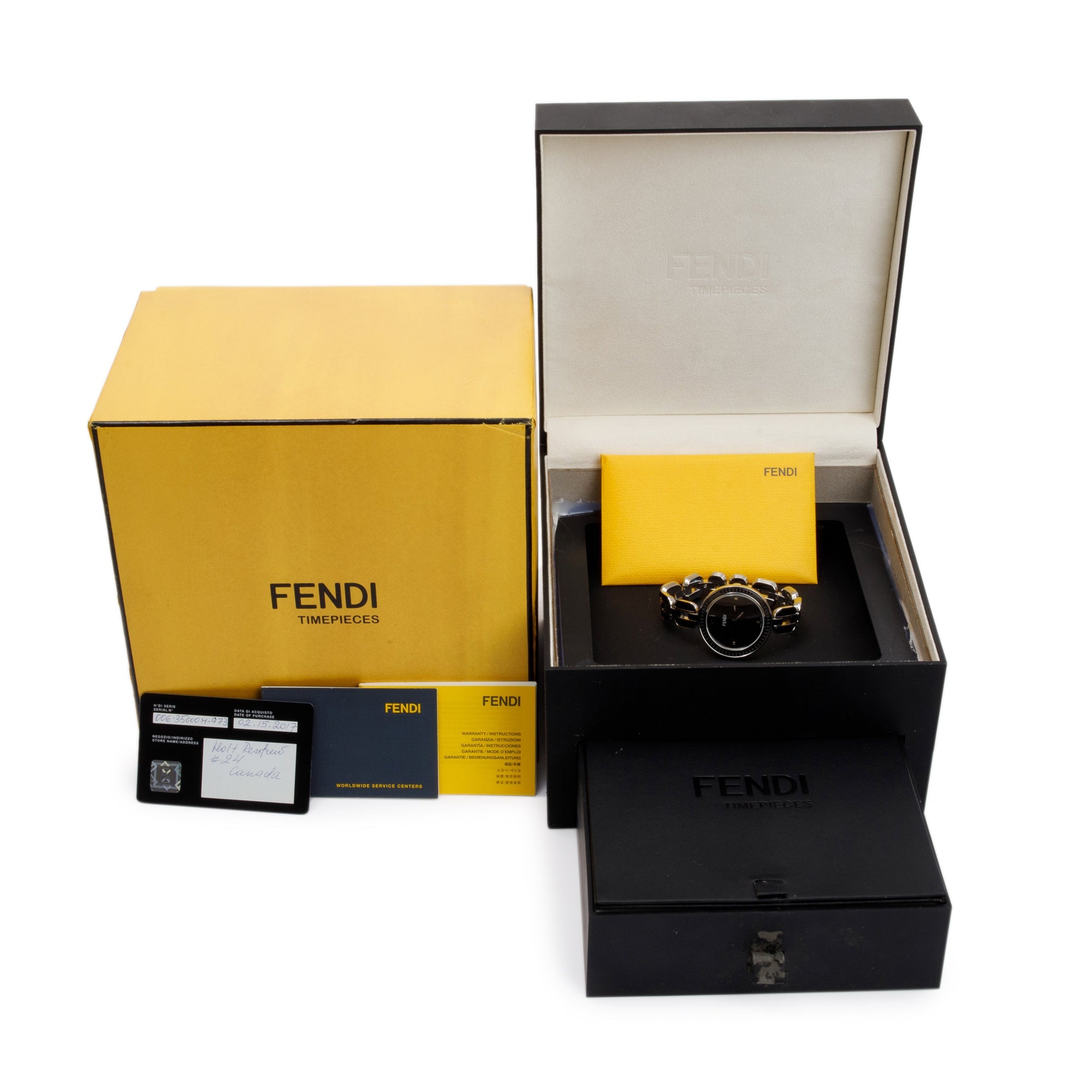 Fendi My Way 36 MM Watch w/ Box & Papers