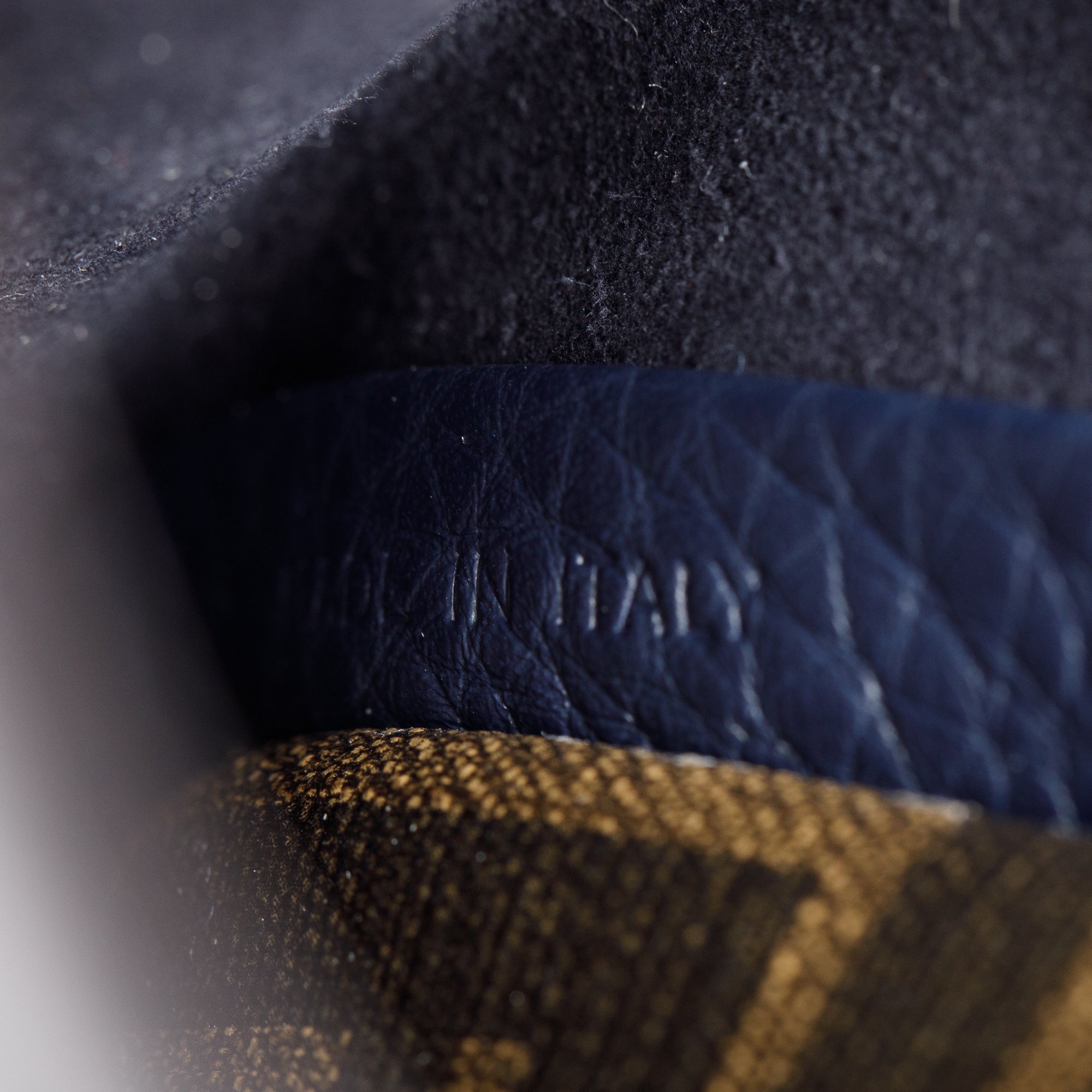 Fendi Navy Calfskin Leather Mini Peekaboo ISeeU Bag w/ Strap & Pouch