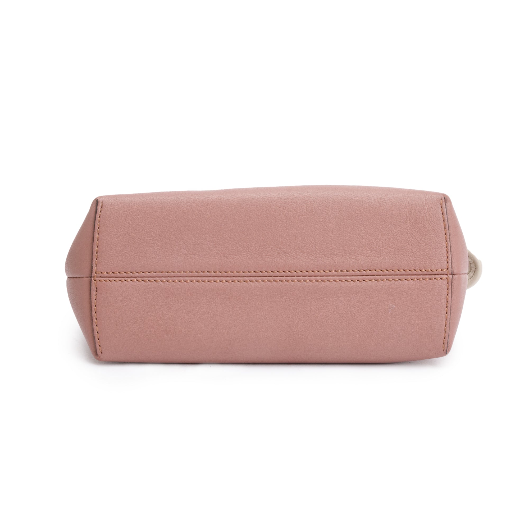 Fendi Neutral Vitello Dolce By the Way Mini Boston Bag w/ Strap