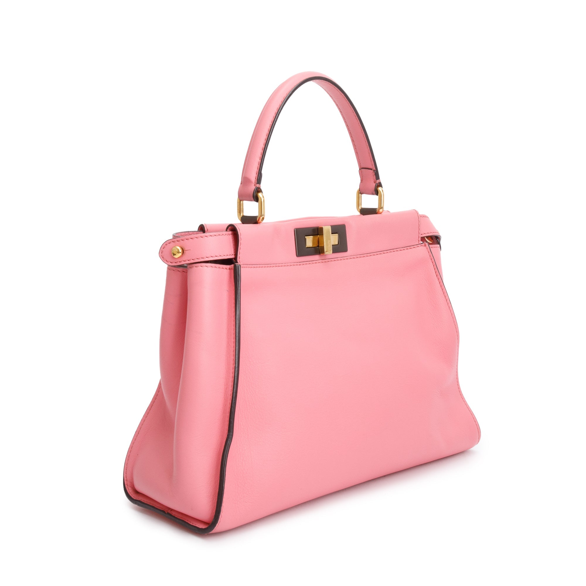 Fendi Pink Calfskin Leather Medium Peekaboo Bag