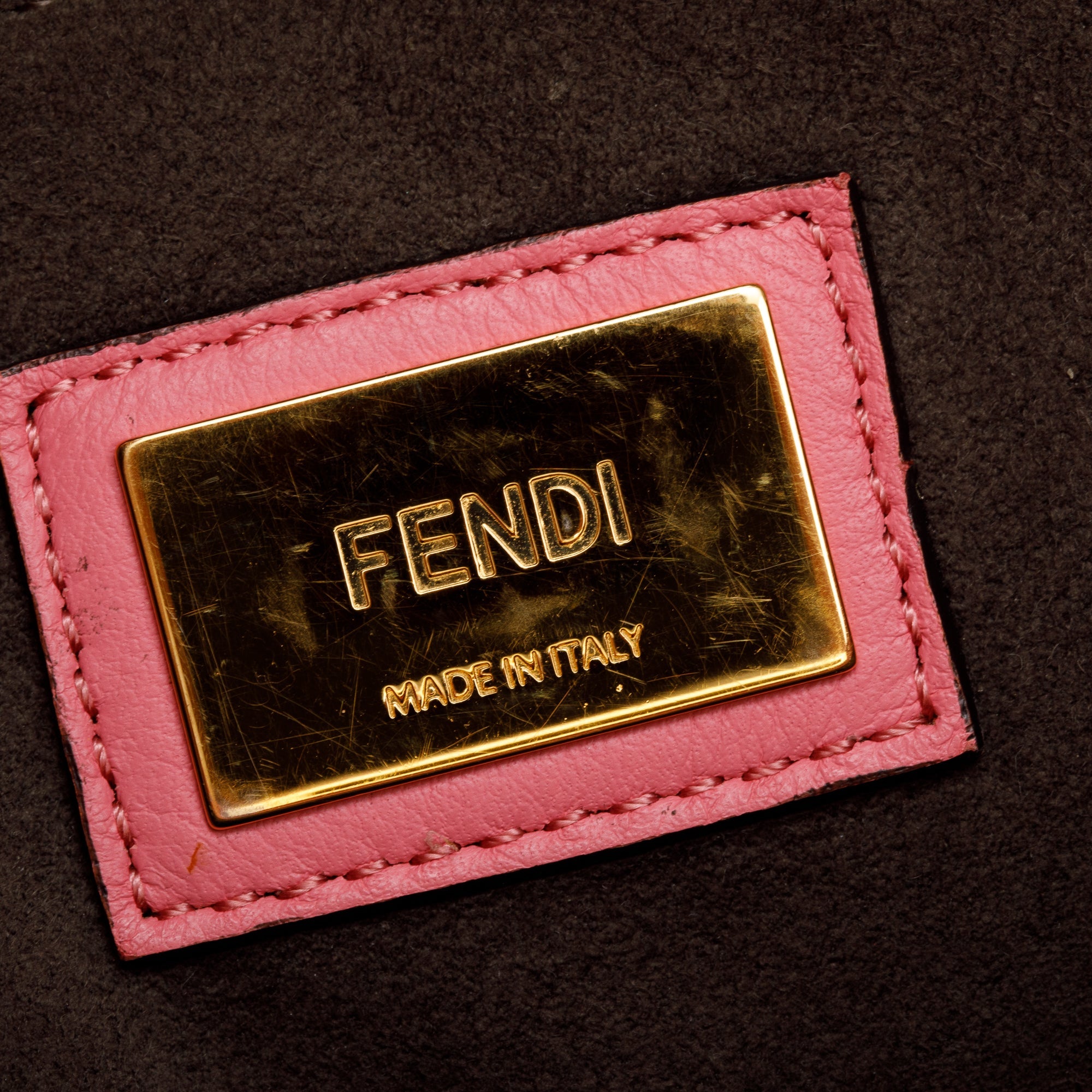 Fendi Pink Calfskin Leather Medium Peekaboo Bag
