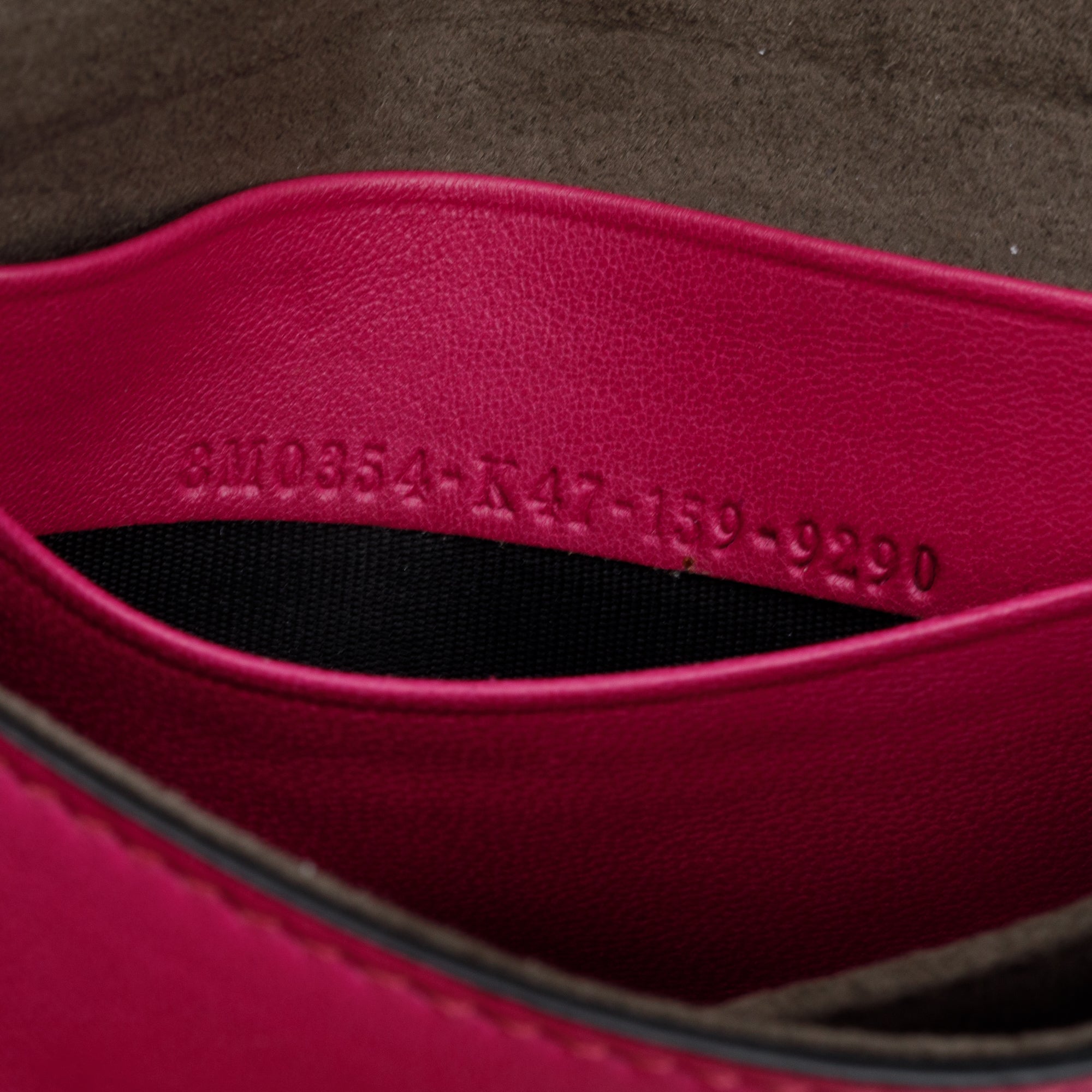 Fendi Pink Calfskin Leather Micro Baguette Bag