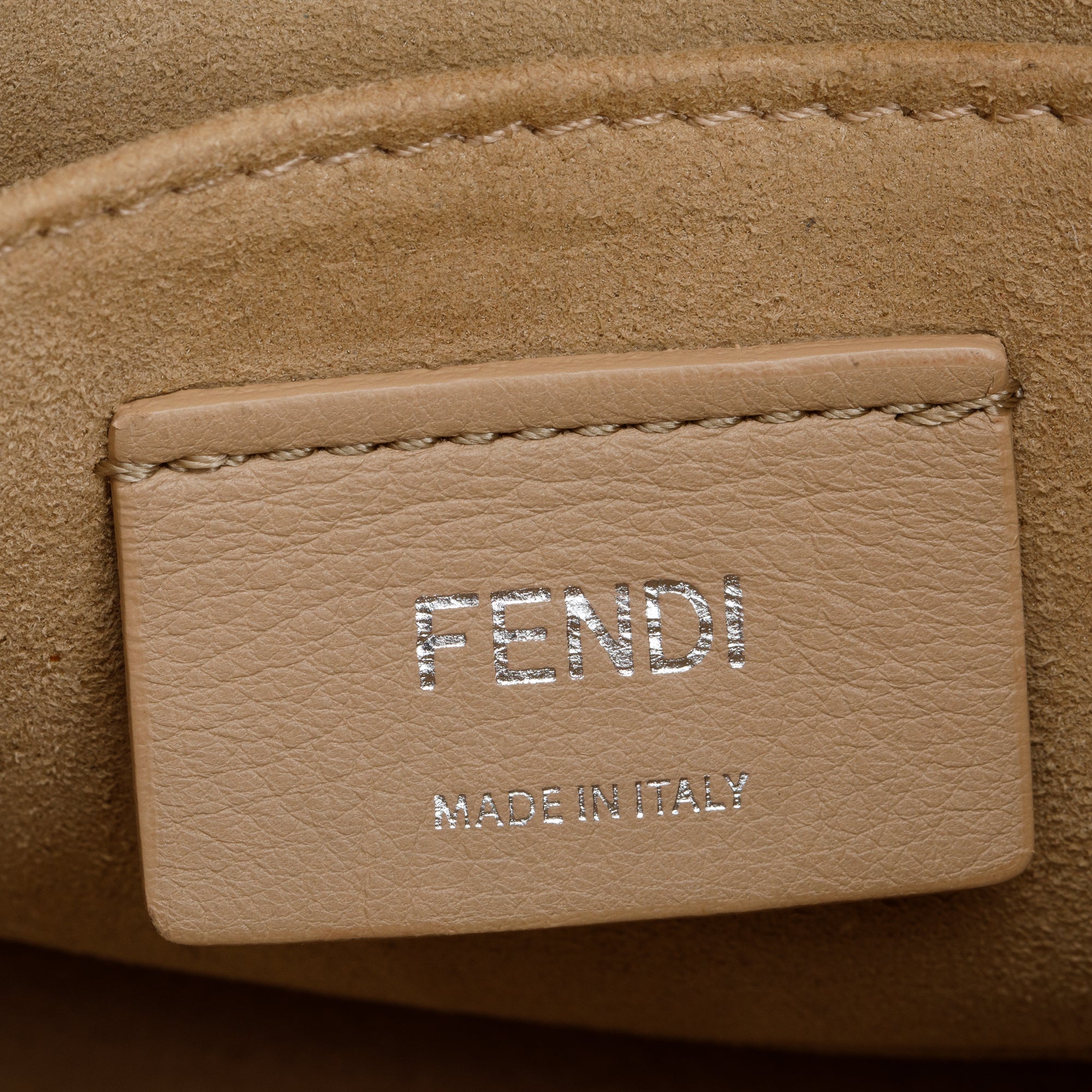 Fendi Pink Calfskin Leather Small Kan I Scallop Shoulder Bag