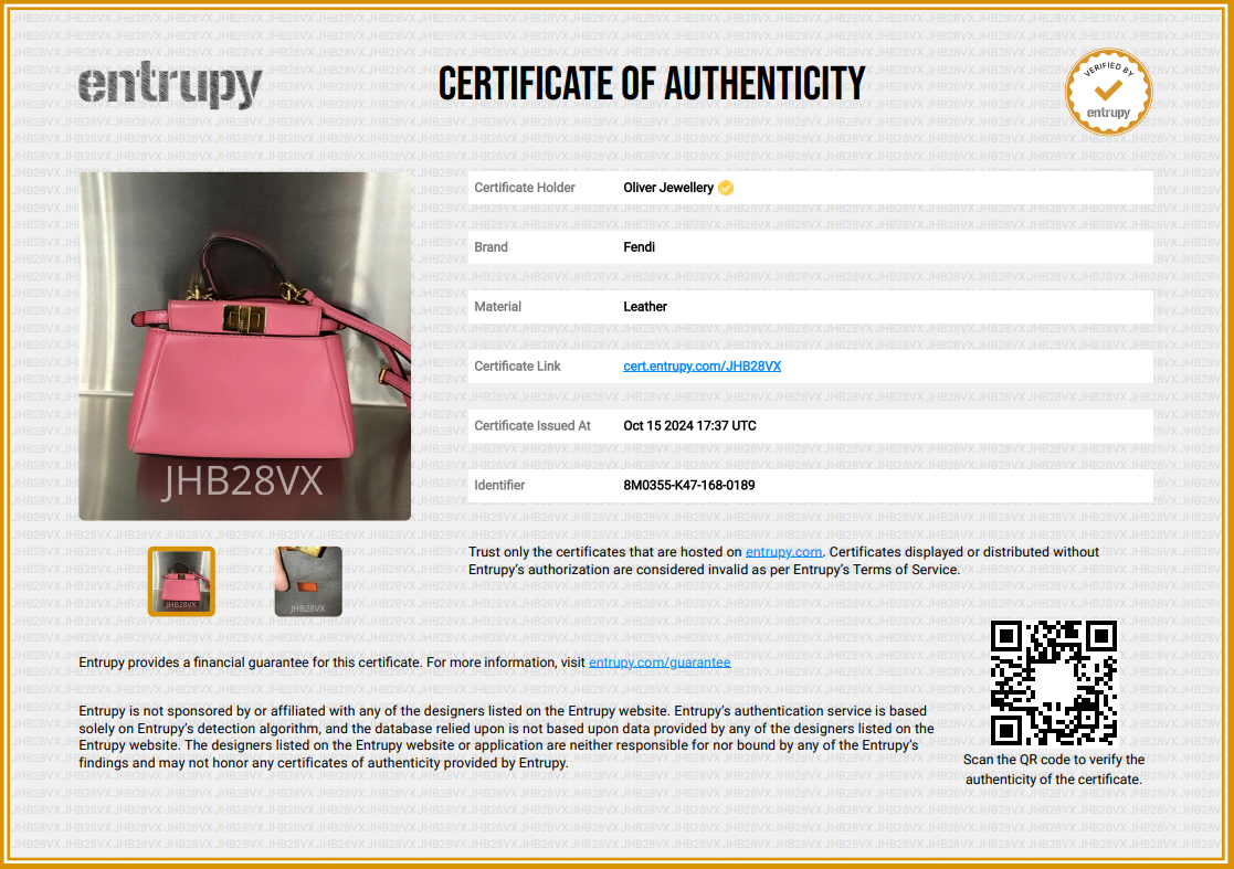 Fendi Pink Leather Micro Peekaboo Bag