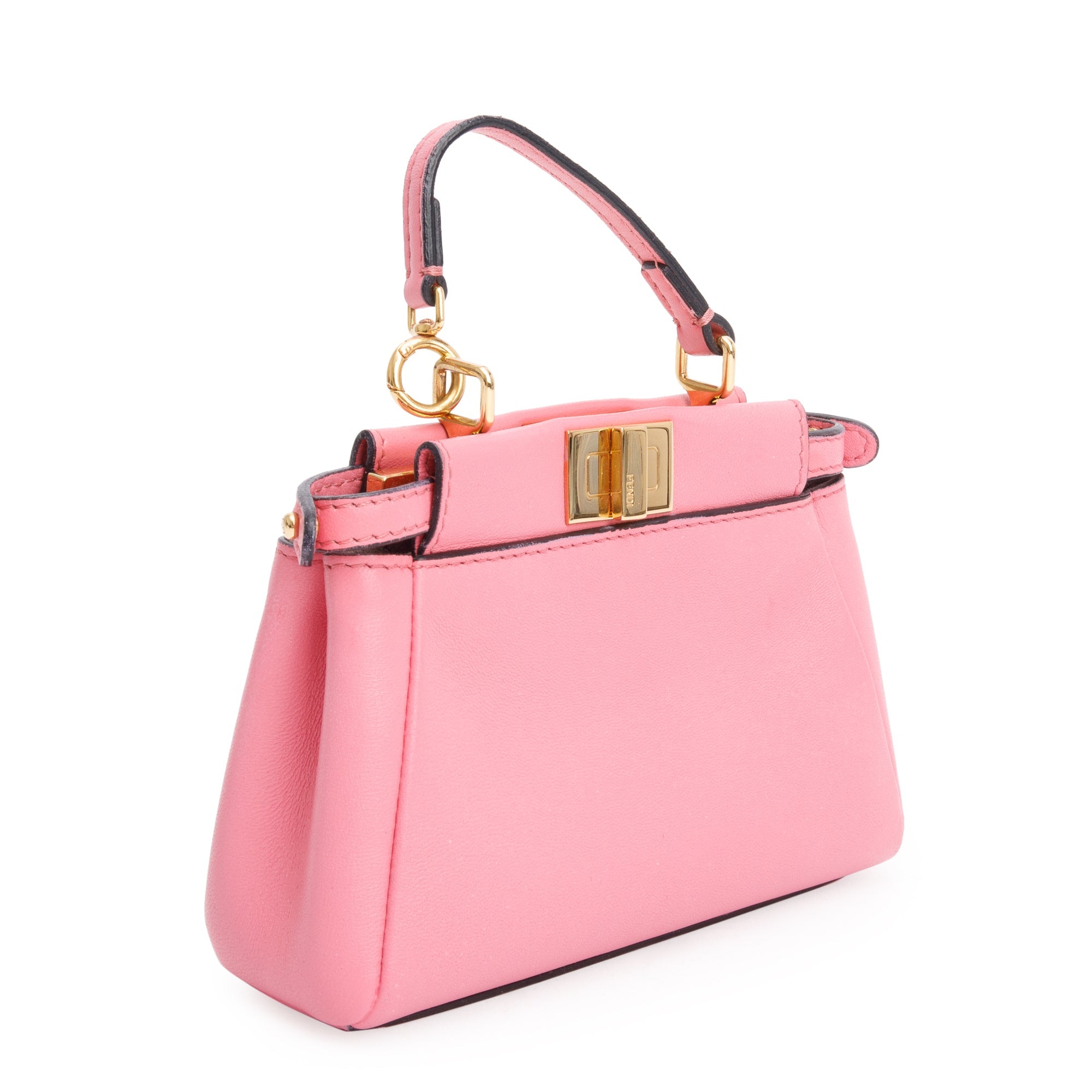 Fendi Pink Leather Micro Peekaboo Bag