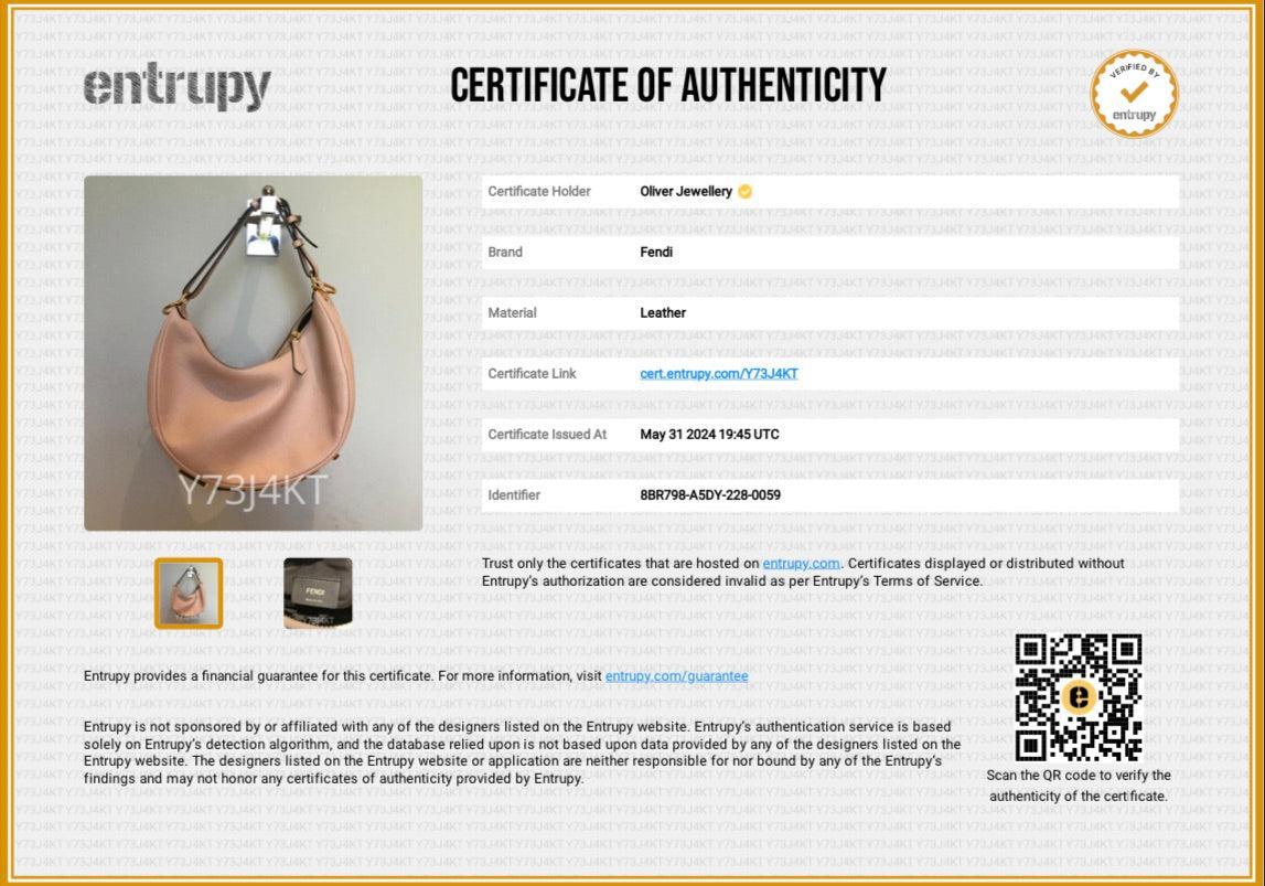 Fendi Pink Leather Small Fendigraphy Bag w/ Box & Receipt