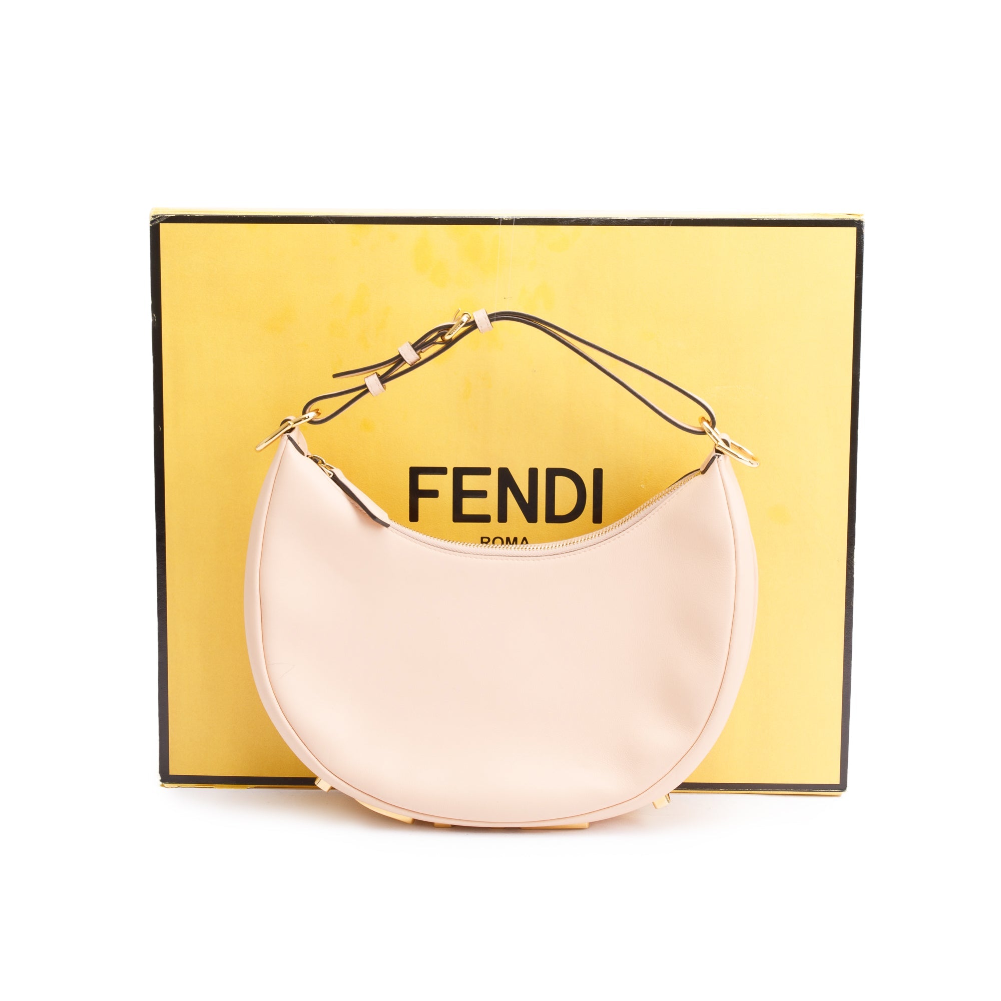Fendi Pink Leather Small Fendigraphy Bag w/ Box & Receipt