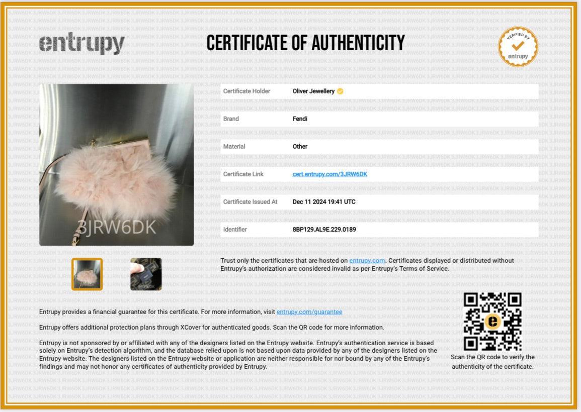 Fendi Pink Nappa Leather Fox Fur Small Fendi First Bag w/ Strap & Box