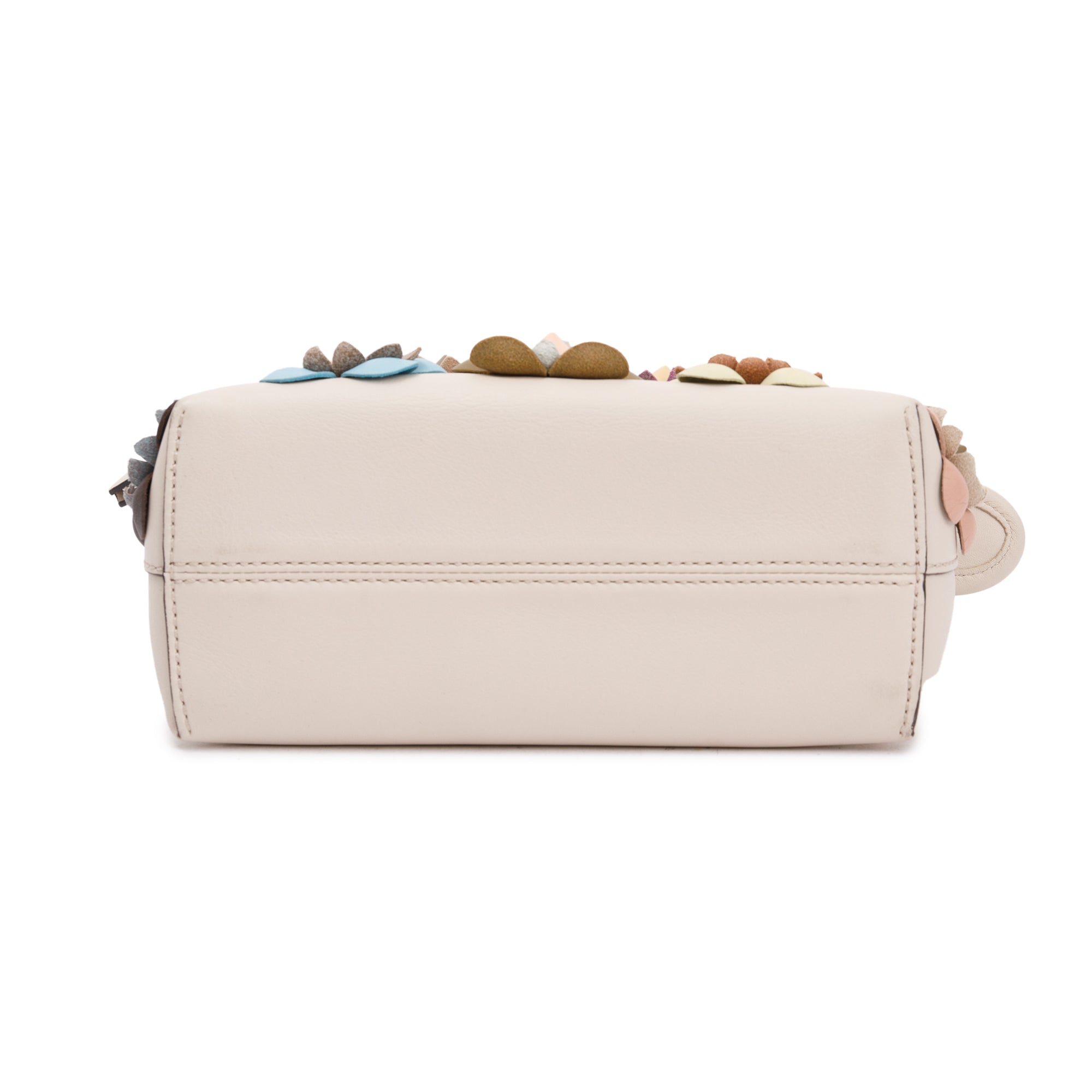 Fendi Pink Vitello Dolce Flowerland By the Way Mini Boston Bag w/ Strap