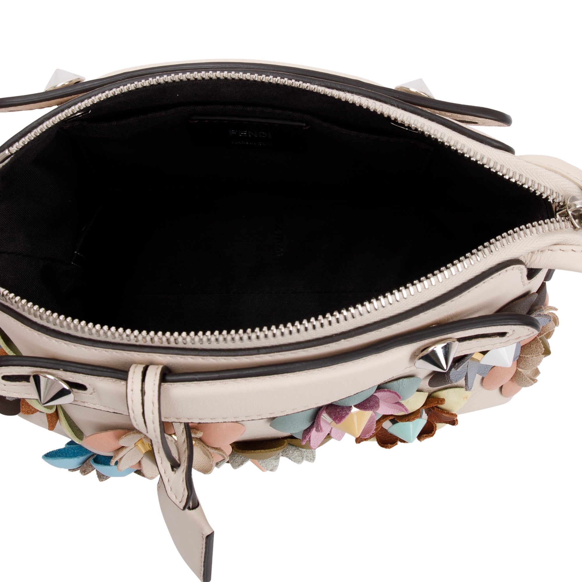 Fendi Pink Vitello Dolce Flowerland By the Way Mini Boston Bag w/ Strap