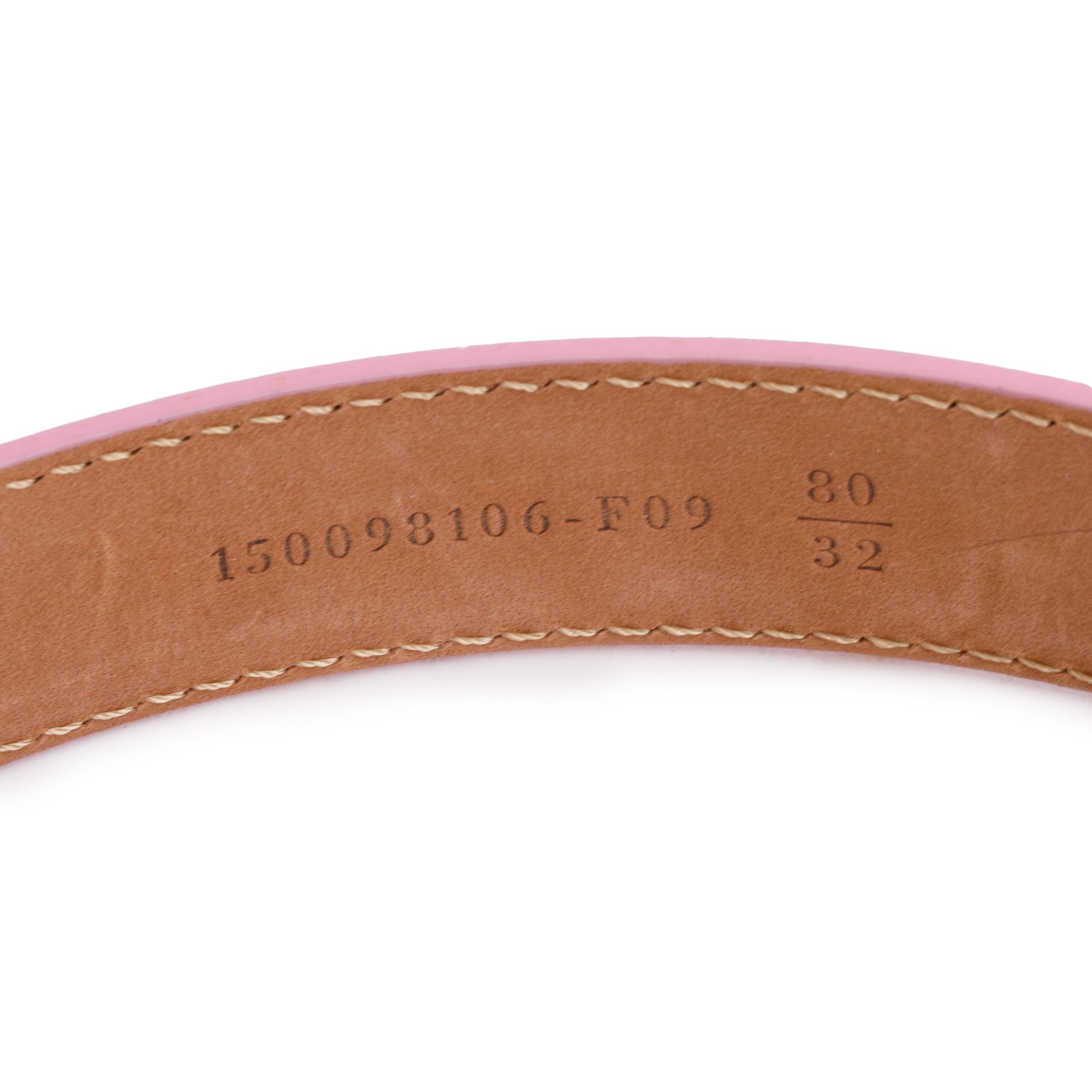 Fendi Pink Vitello Elite Leather FF Buckle Belt 80 32 w/ Box  display picture 1