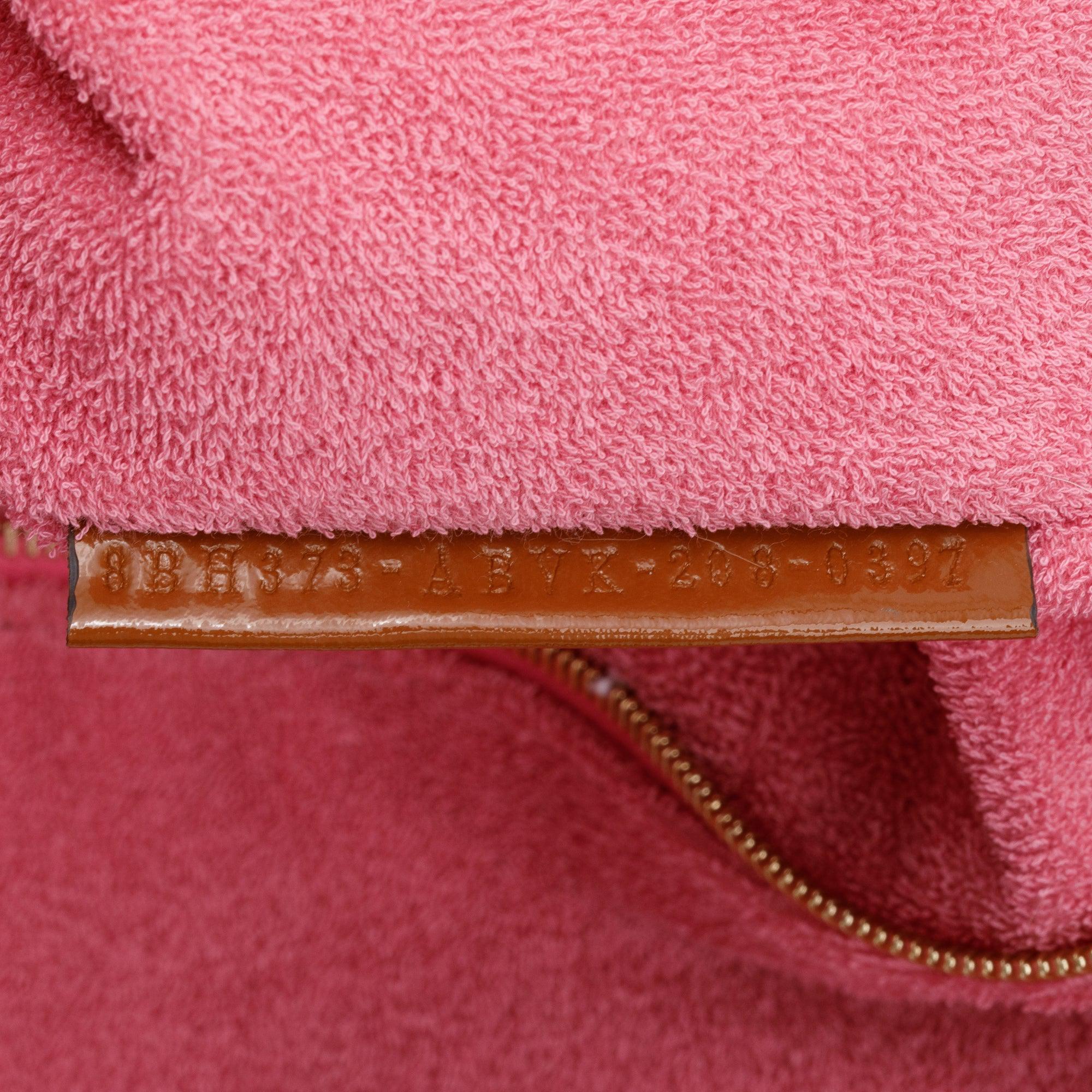 Fendi Pink XL FF Zucca Terry Cloth Sunshine Shopper Tote