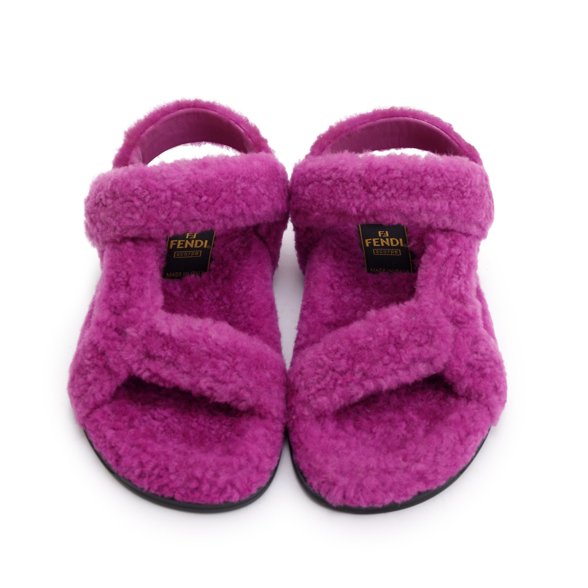 Ladies Sandals Fendi Sandals With Fur Fendi Purple Fur Fendi Feel
