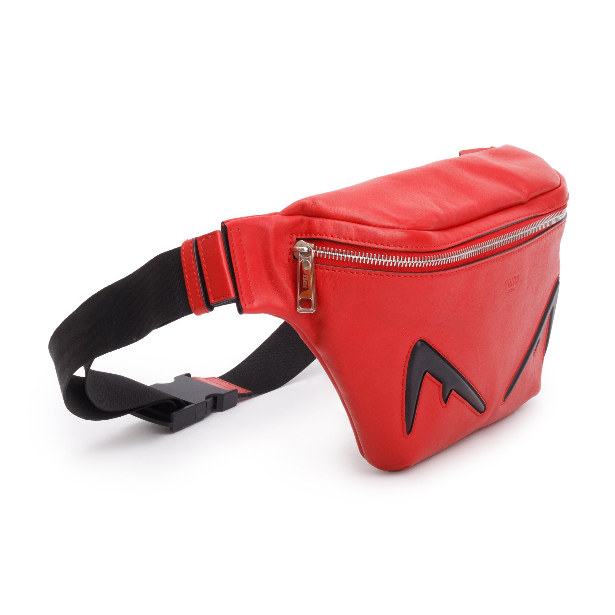 Fendi Red Calfskin Leather Devil Eyes Belt Bag
